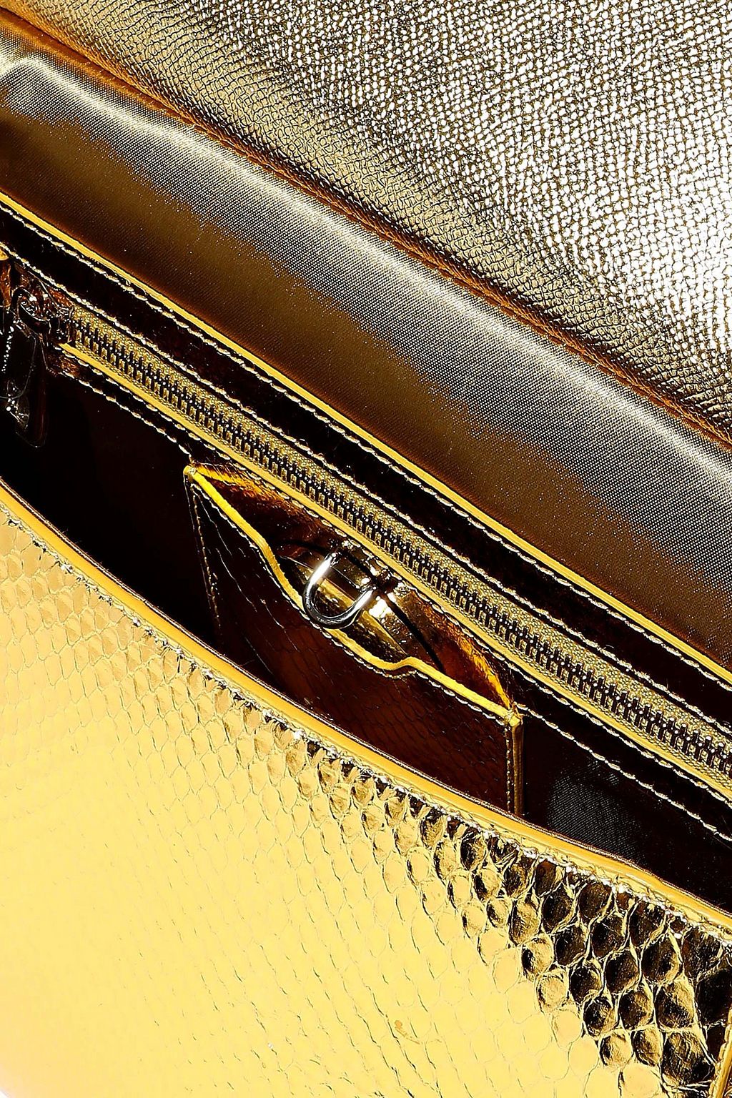 DOLCE&GABBANA Metallic python shoulder bag