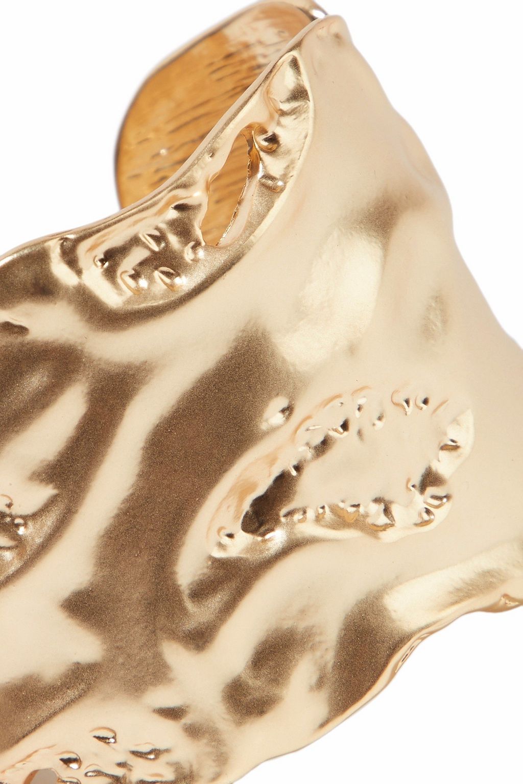 KENNETH JAY LANE Hammered gold-tone cuff