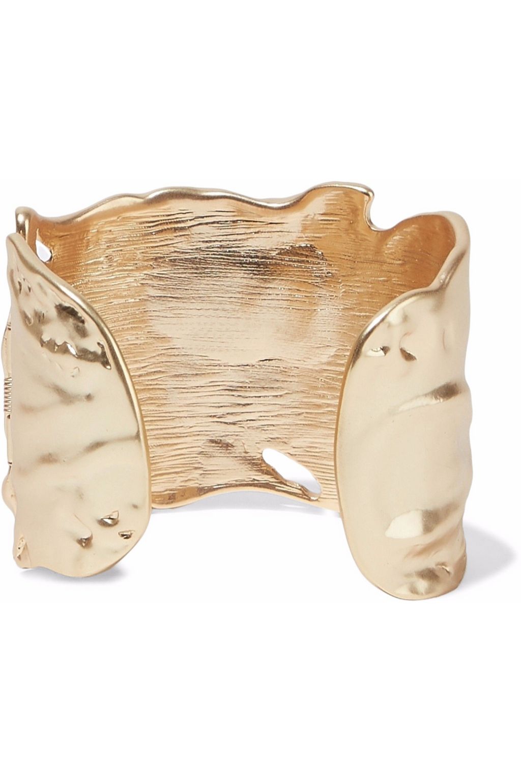 KENNETH JAY LANE Hammered gold-tone cuff