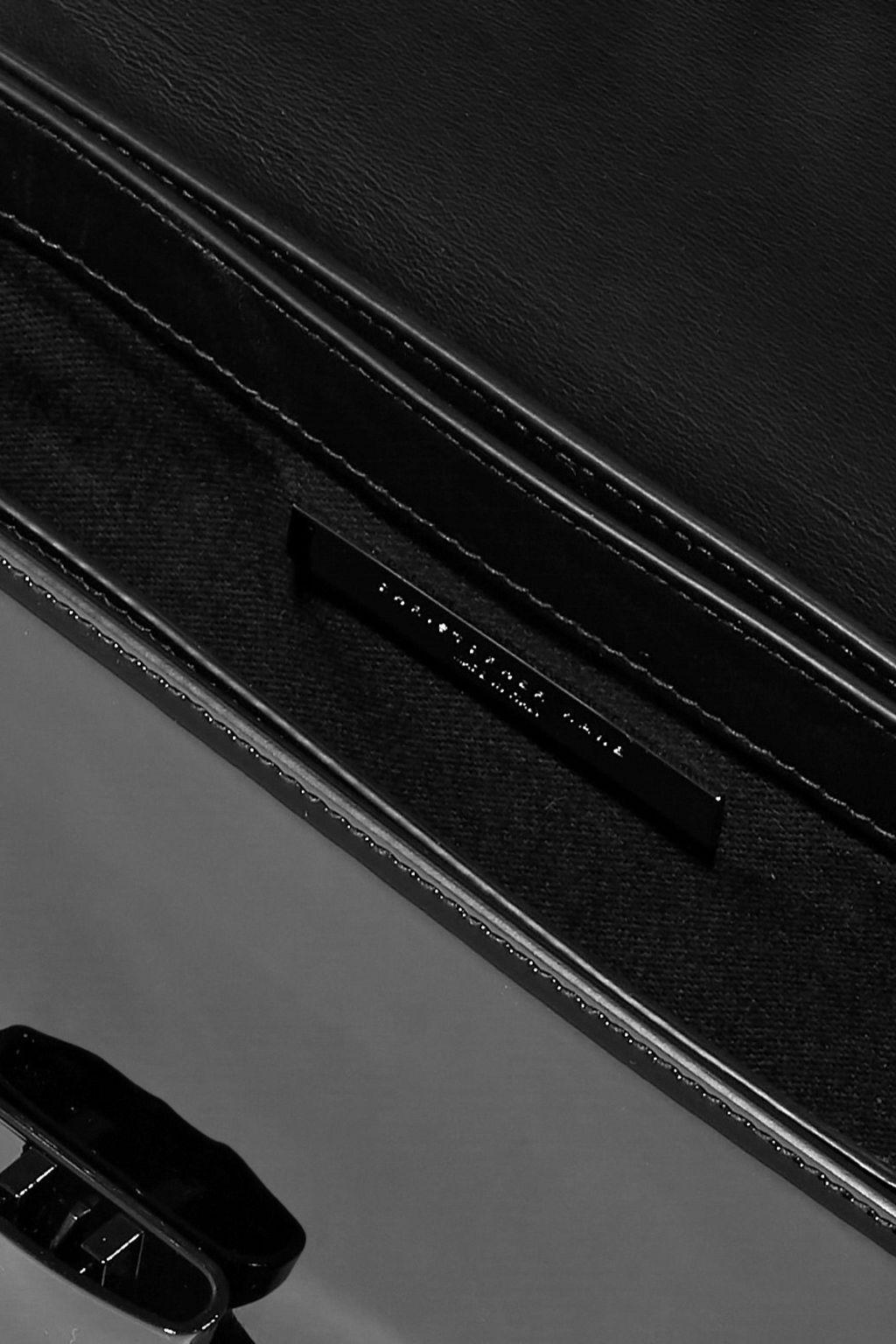 CHRISTOPHER KANE Devine buckled patent-leather shoulder bag