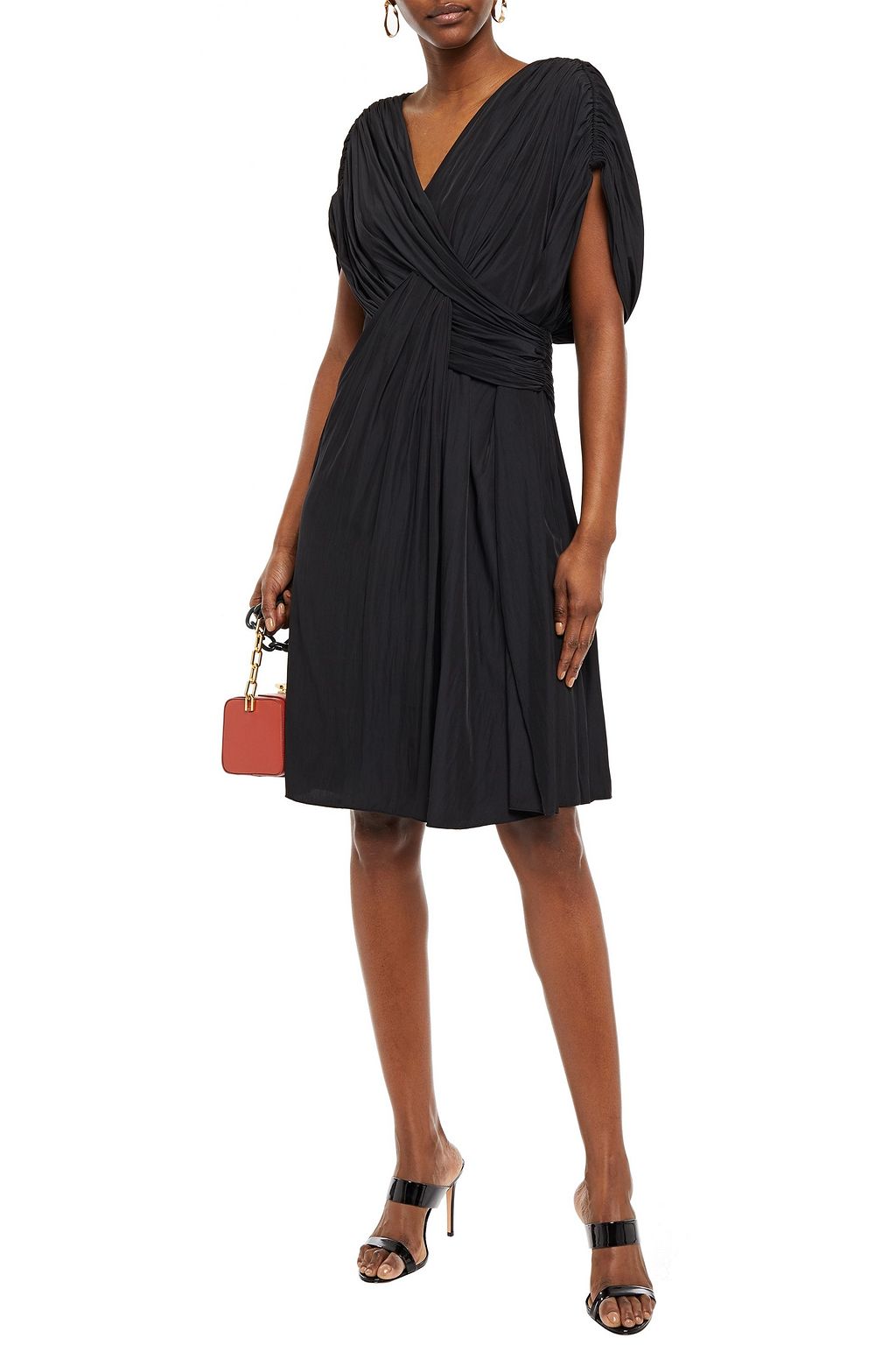 LANVIN Draped ruched cady dress