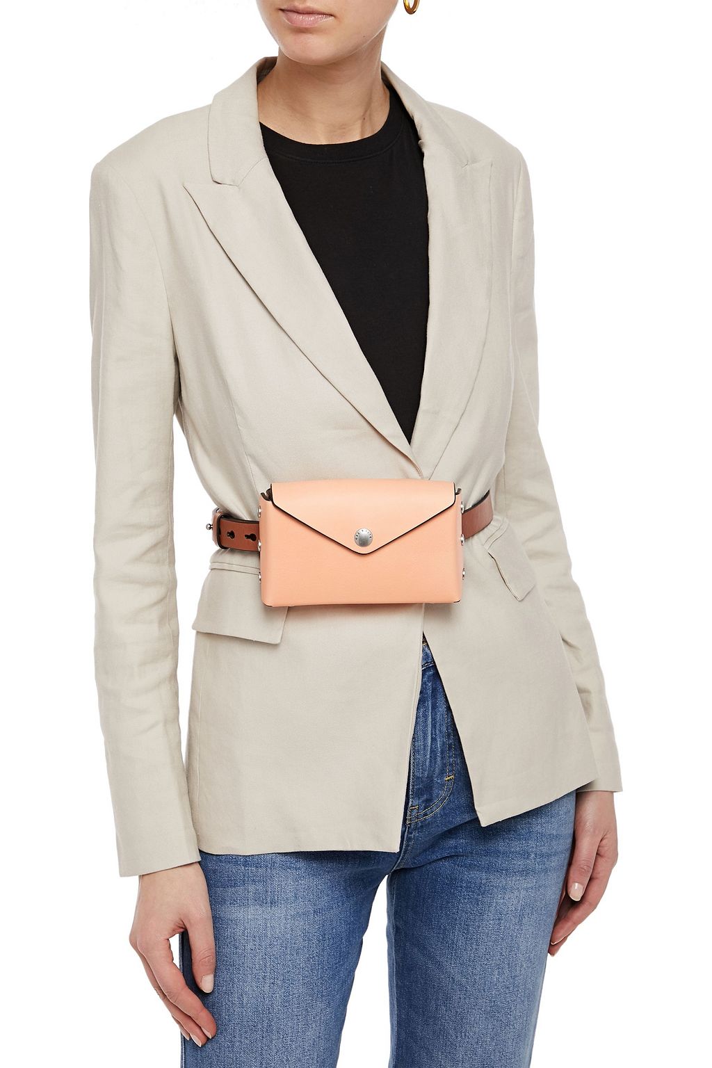 RAG & BONE Atlas snap-detailed leather belt bag