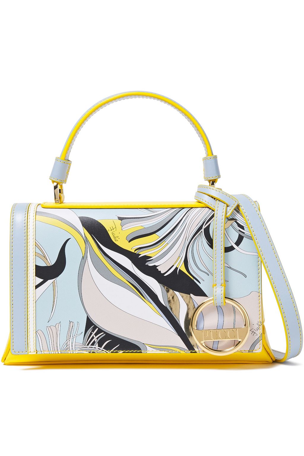 EMILIO PUCCI Mini Pilot embellished printed leather shoulder bag | THE ...