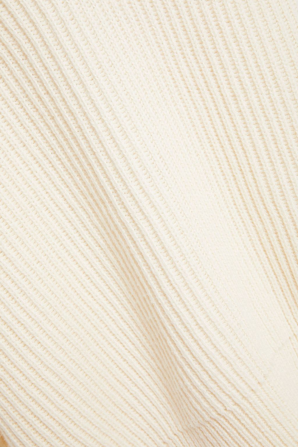 IRO Shoree distressed ribbed cotton and cashmere-blend sweater
