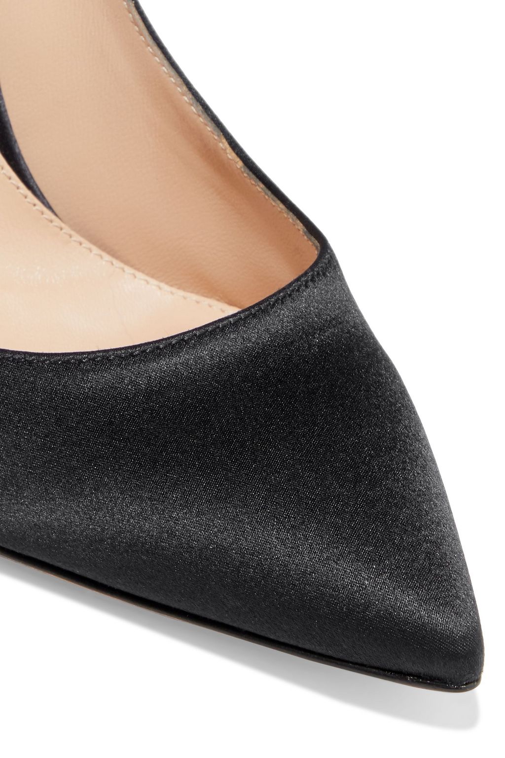GIANVITO ROSSI Gala lace-up satin pumps