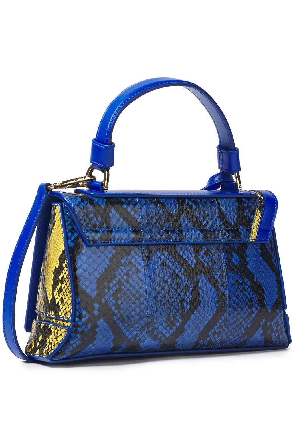 PUCCI Mini Pilot leather-trimmed elaphe shoulder bag