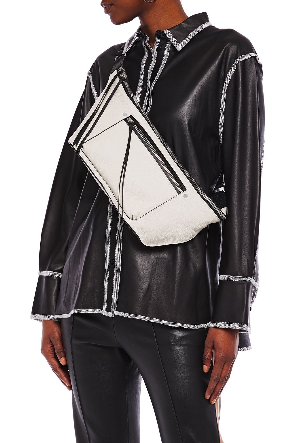 RAG & BONE Pebbled-leather belt bag
