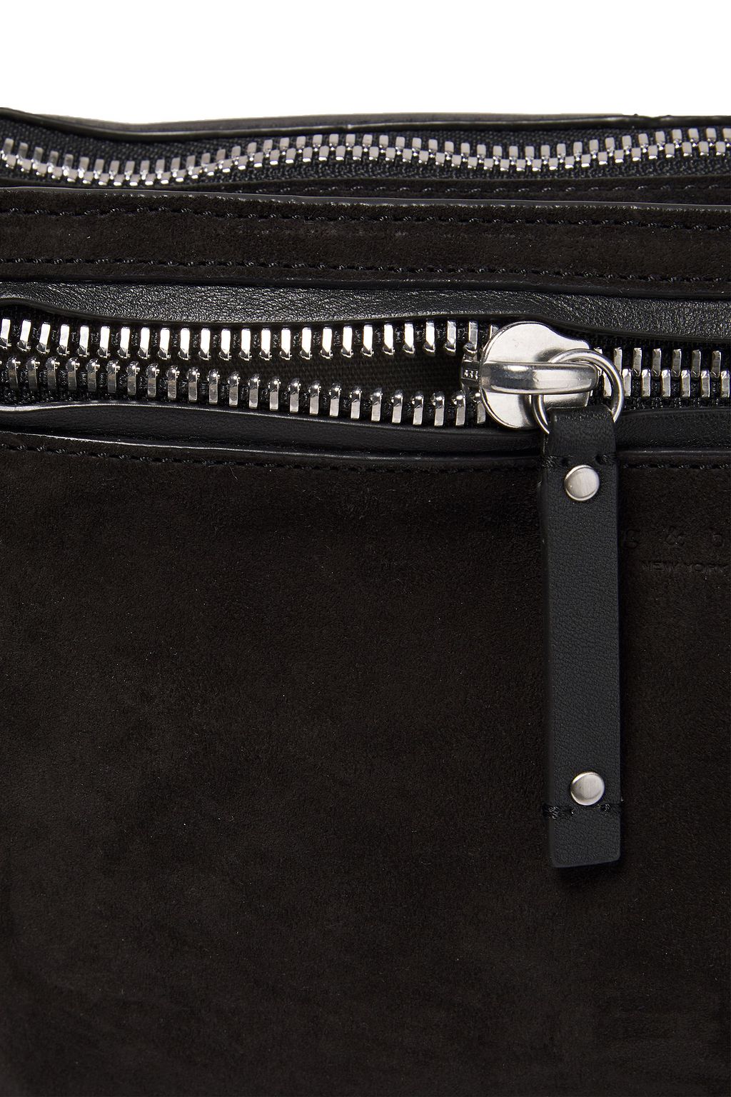RAG & BONE Elliot large chain-detailed suede and leather belt bag
