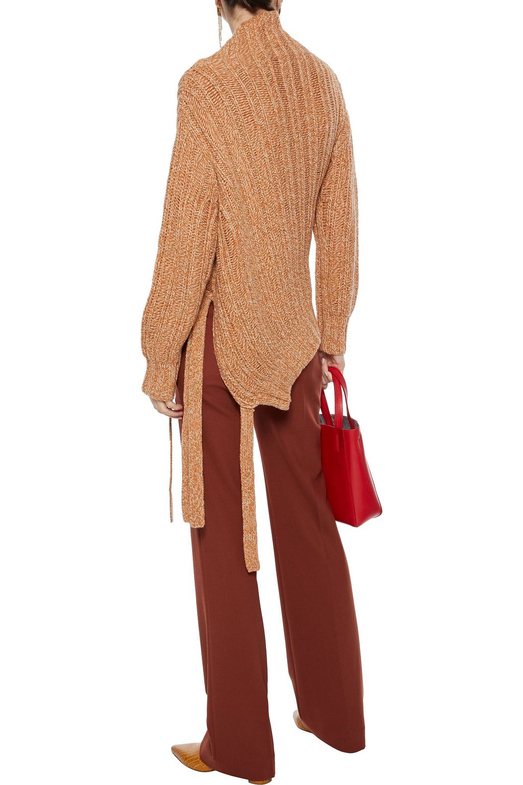 SIES MARJAN Nancy mélange ribbed cashmere and wool-blend sweater