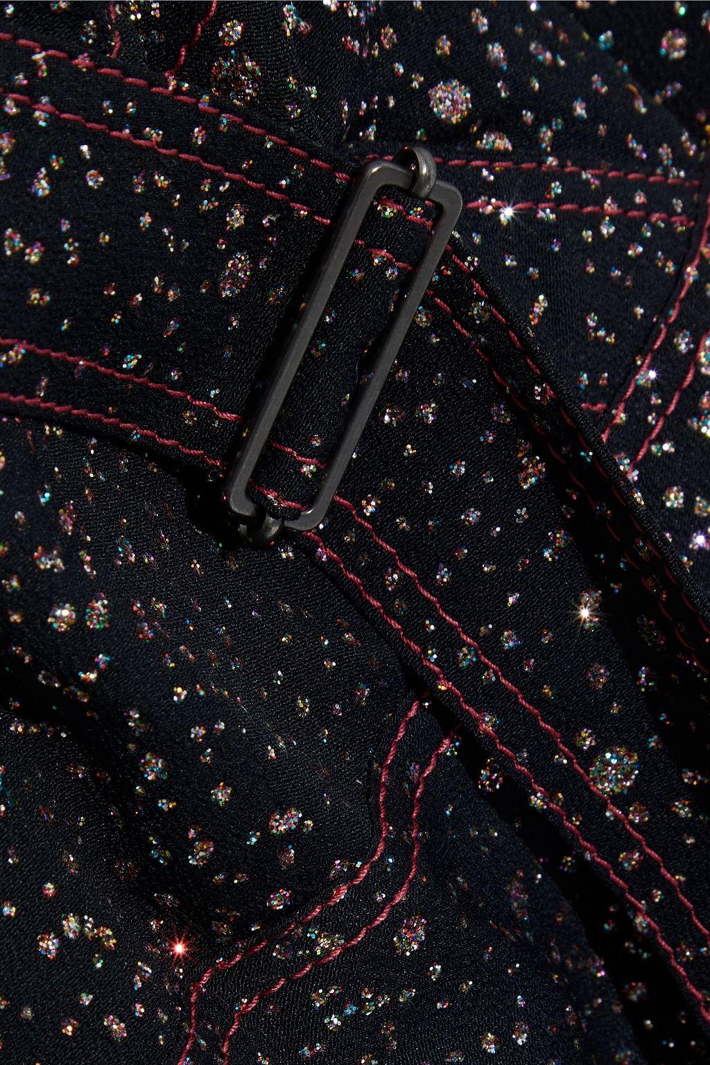 SIES MARJAN Genevieve asymmetric glittered crepe top