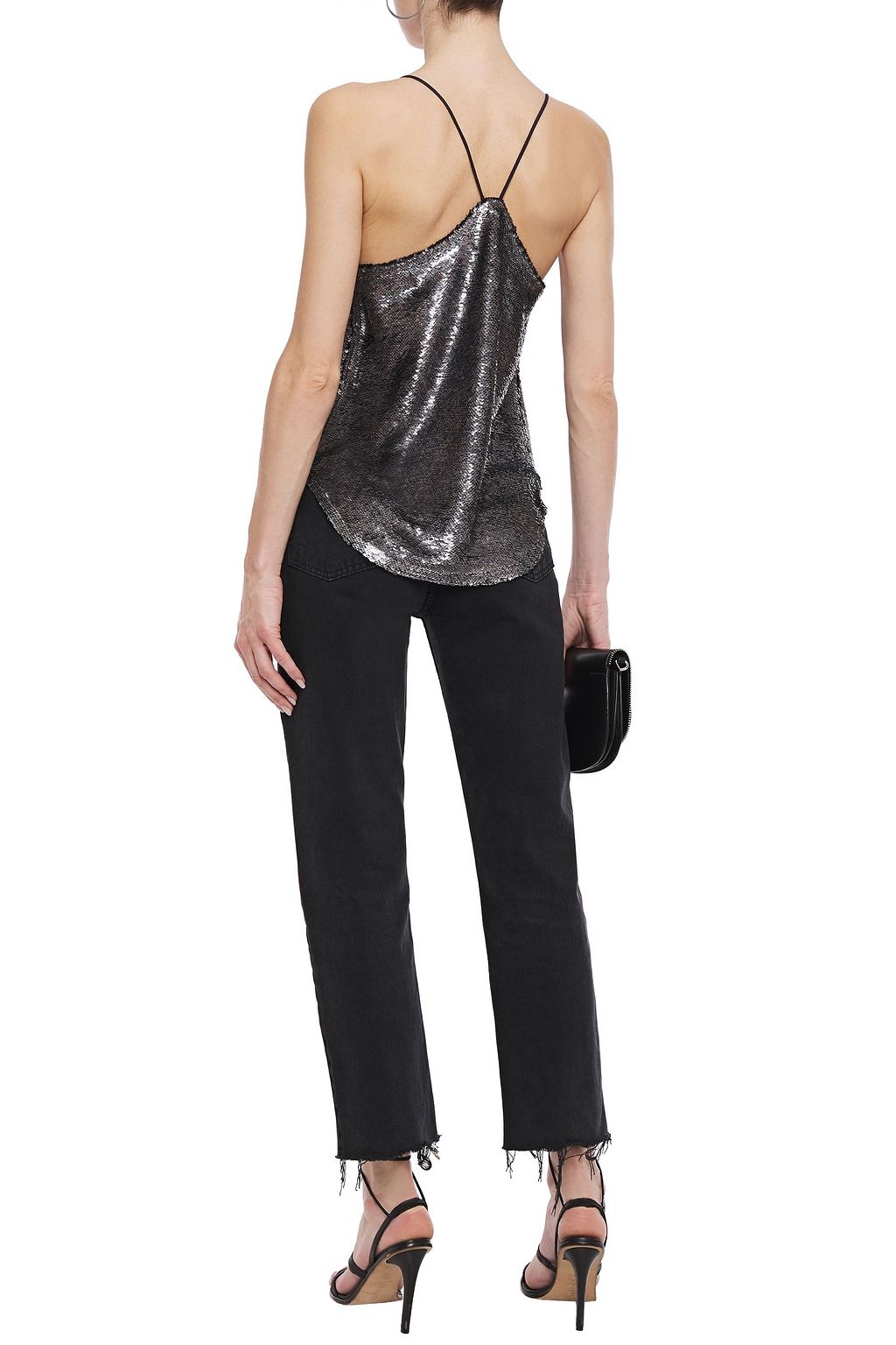 IRO Sequined mesh camisole