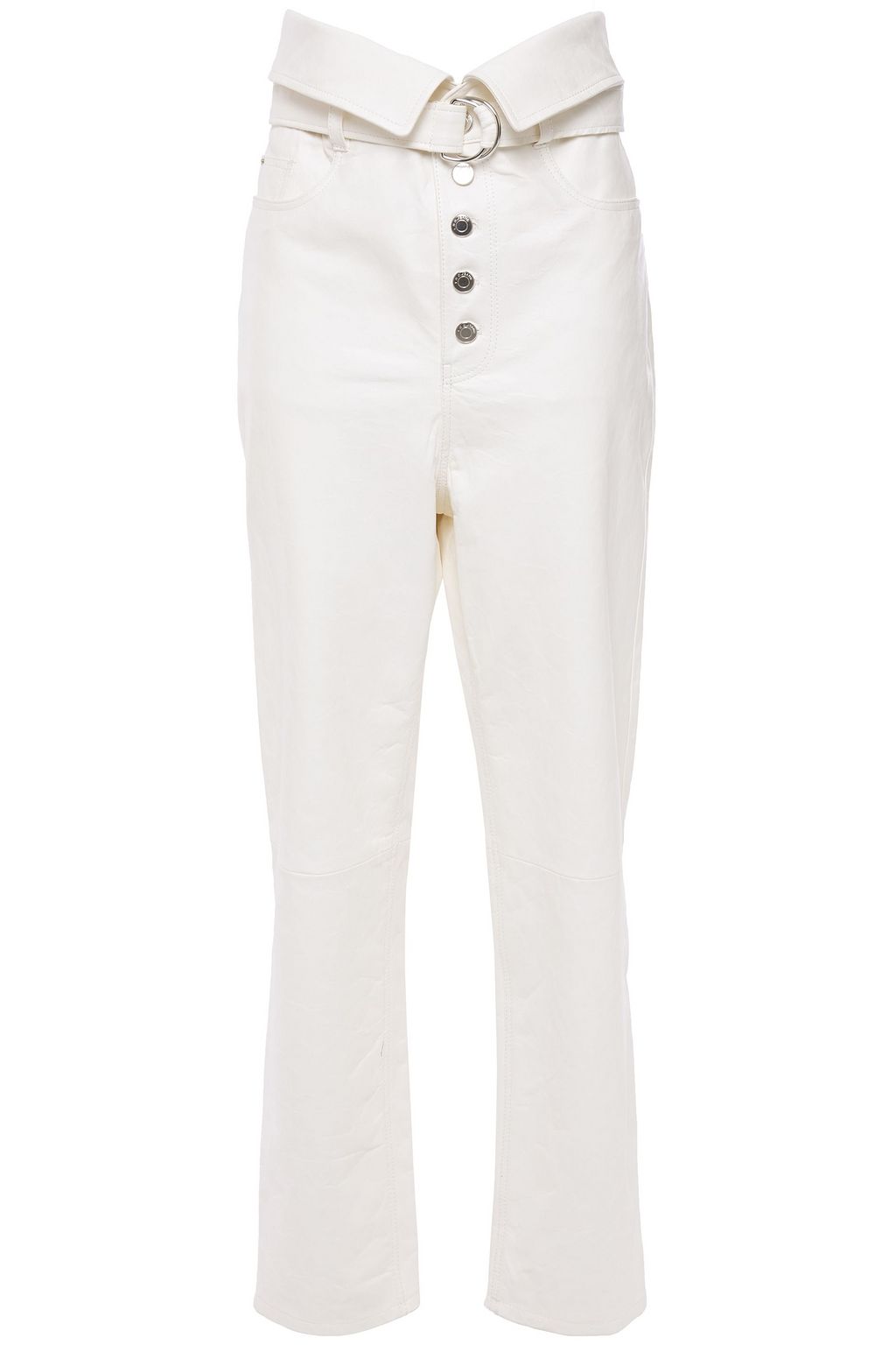 ivory leather pants