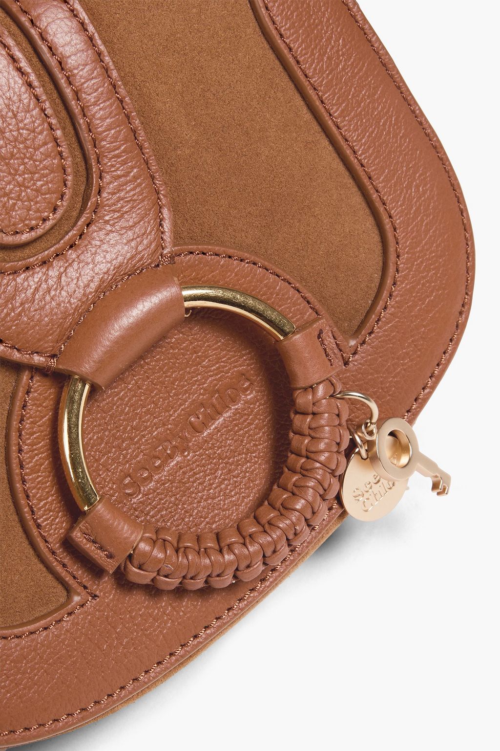 SEE BY CHLOÉ Mini Hana suede and pebbled-leather cross-body bag