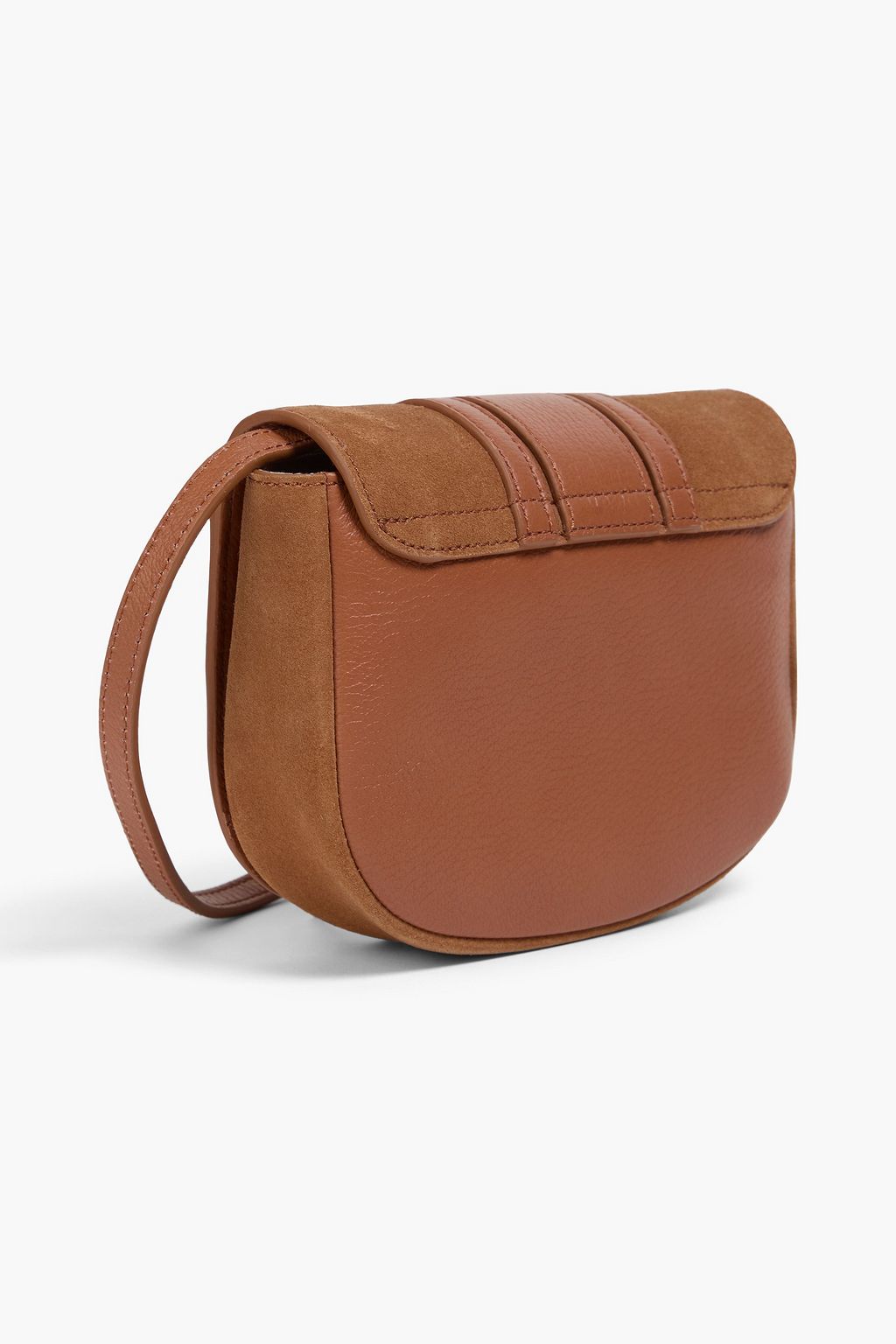 SEE BY CHLOÉ Mini Hana suede and pebbled-leather cross-body bag