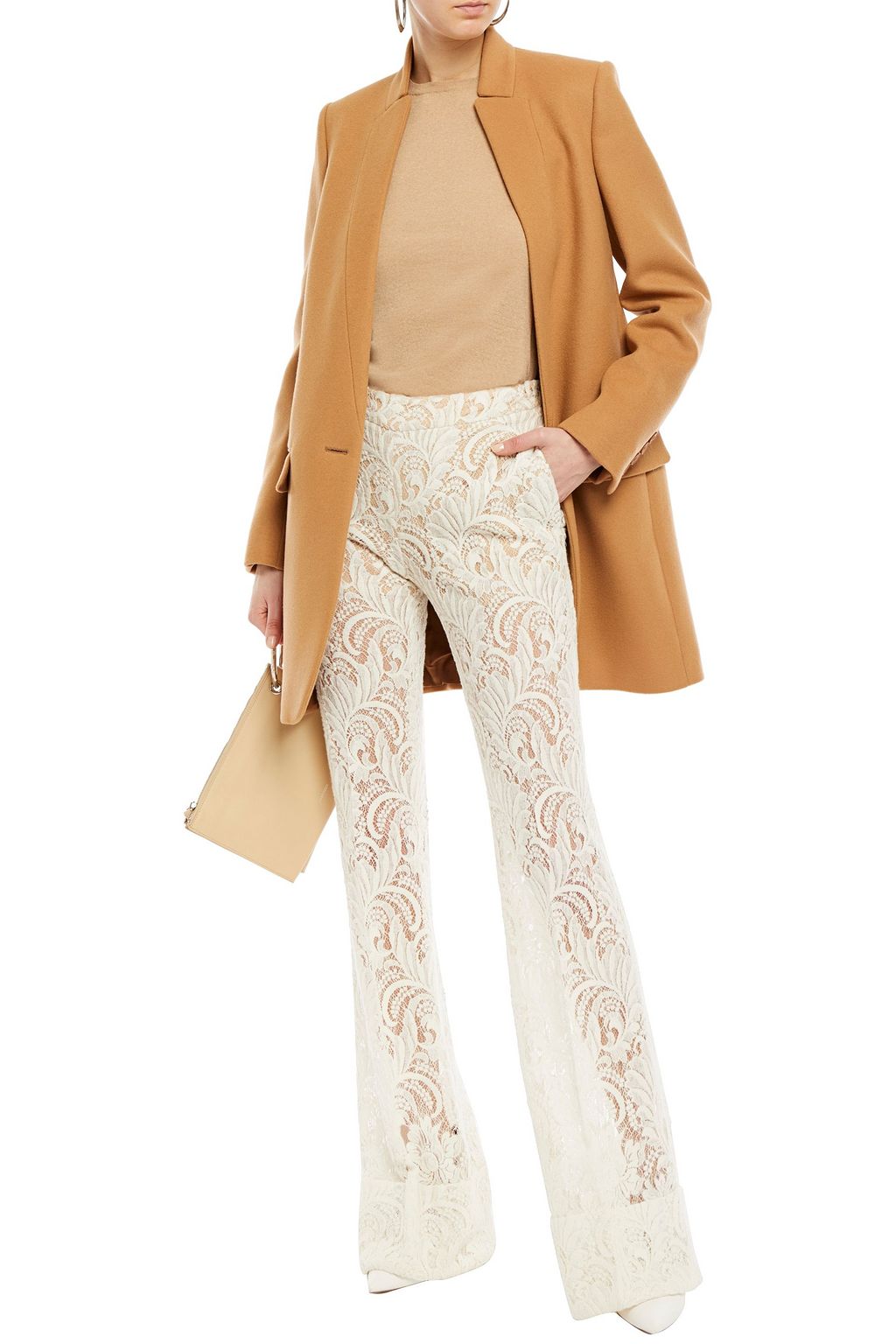 STELLA MCCARTNEY Brushed wool-blend felt coat