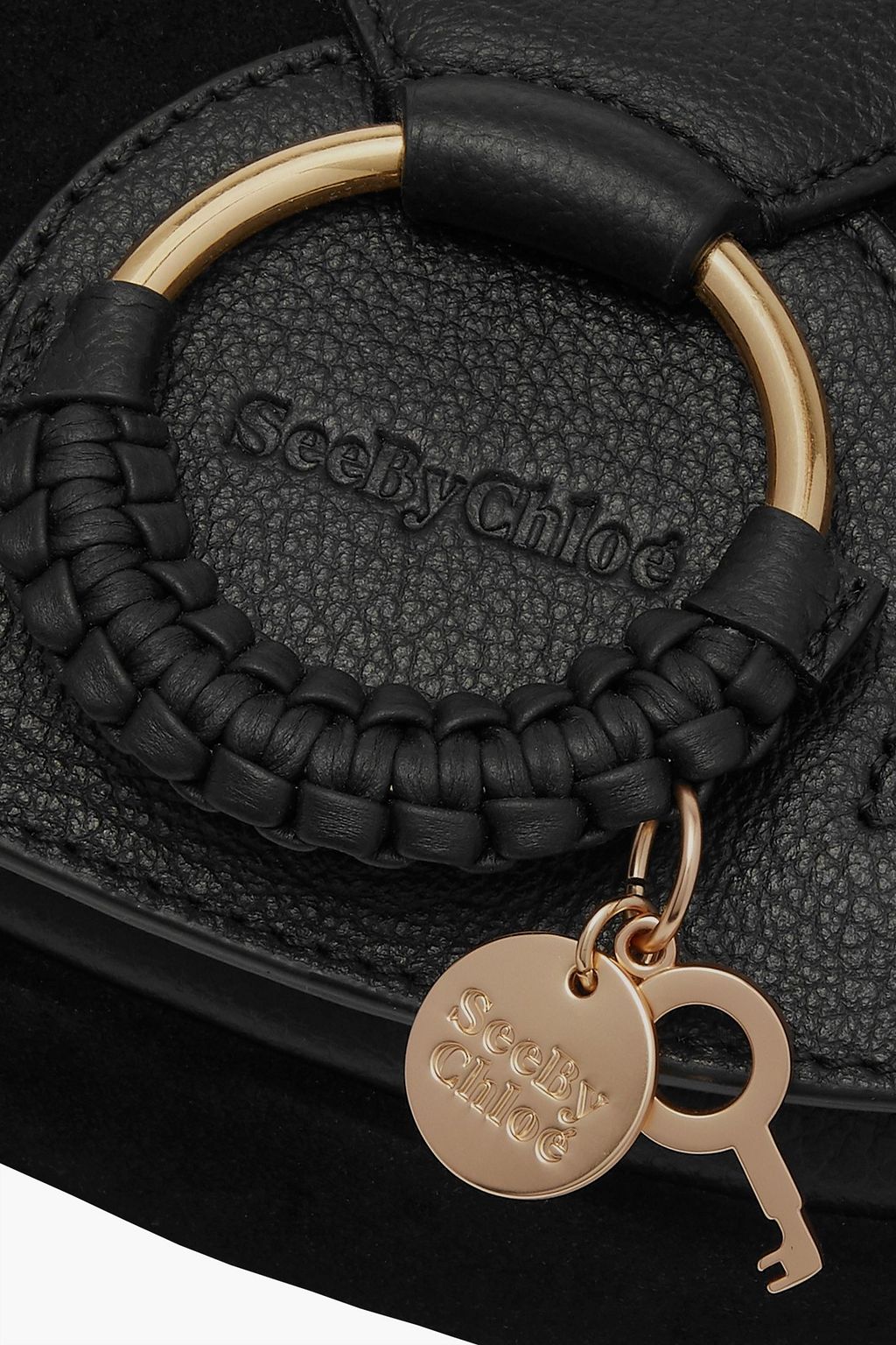 SEE BY CHLOÉ Mini Hana suede and pebbled-leather cross-body bag