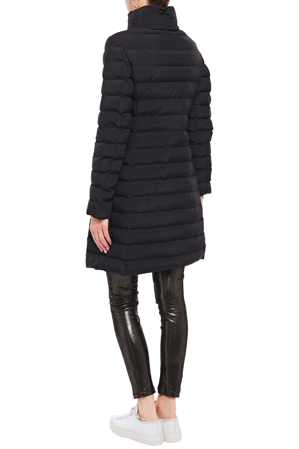 LOVE MOSCHINO Appliquéd quilted shell coat