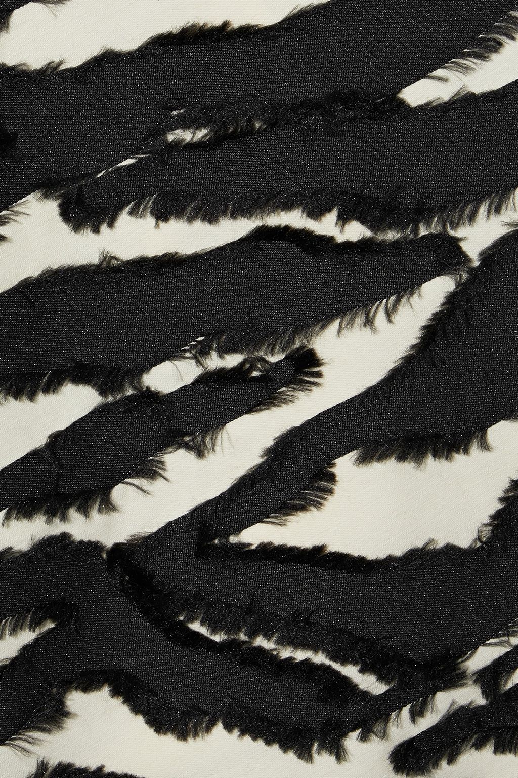 OSCAR DE LA RENTA Fil coupé zebra-jacquard coat