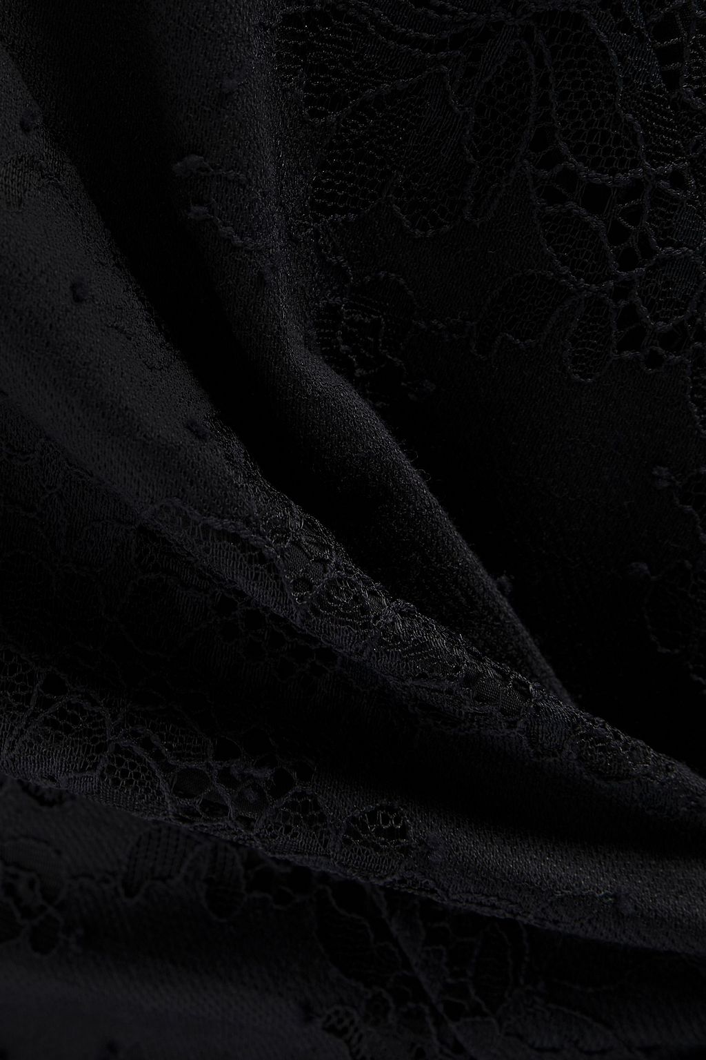 CARVEN Pleated lace mini dress