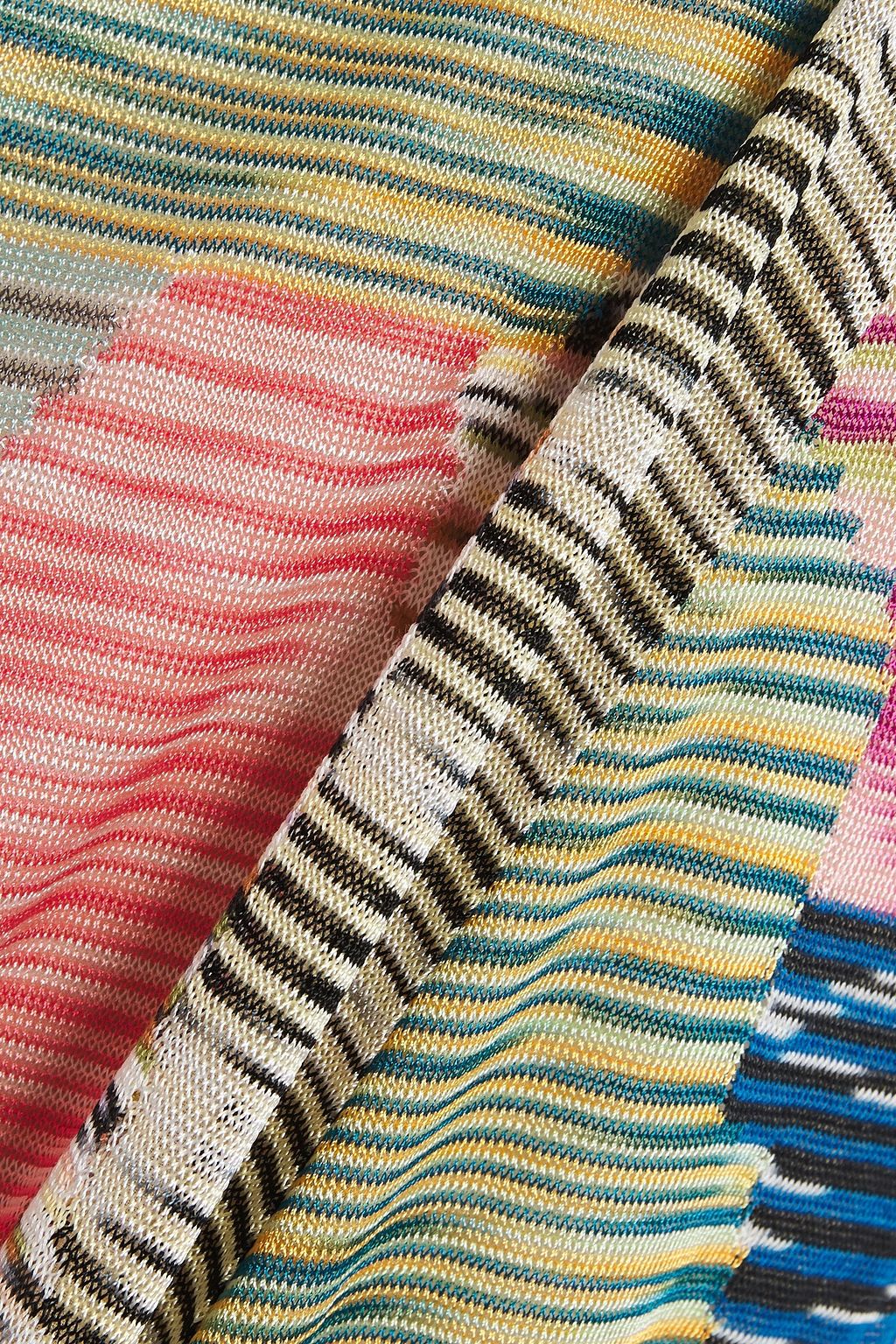 MISSONI Patchwork-effect crochet-knit maxi dress