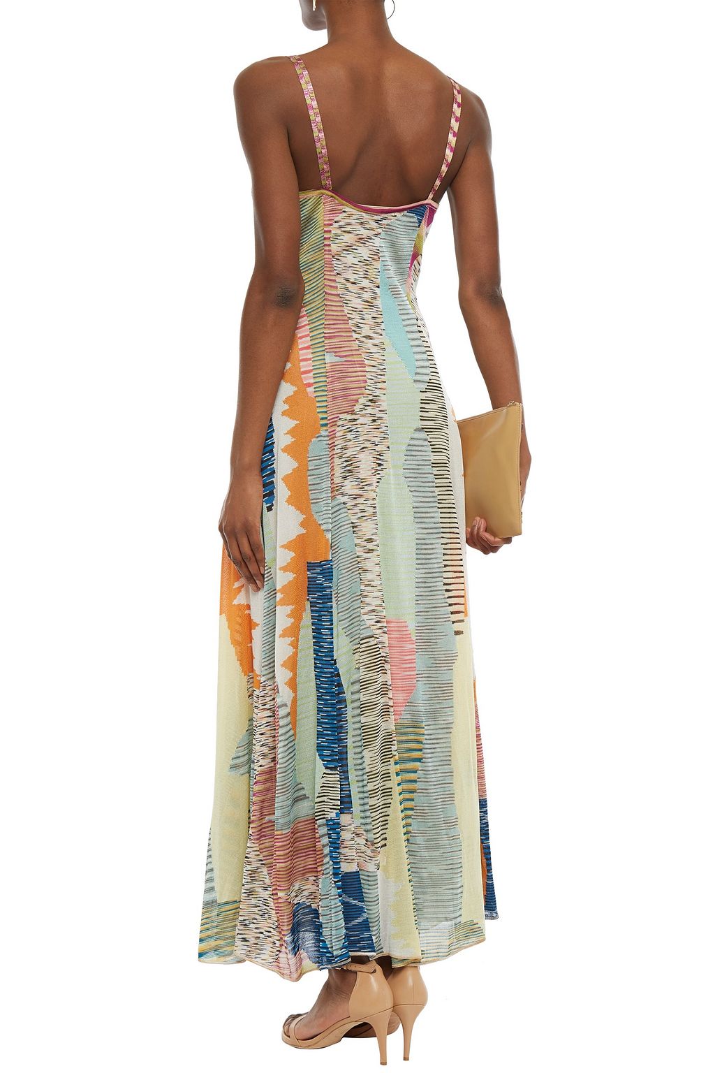 MISSONI Patchwork-effect crochet-knit maxi dress