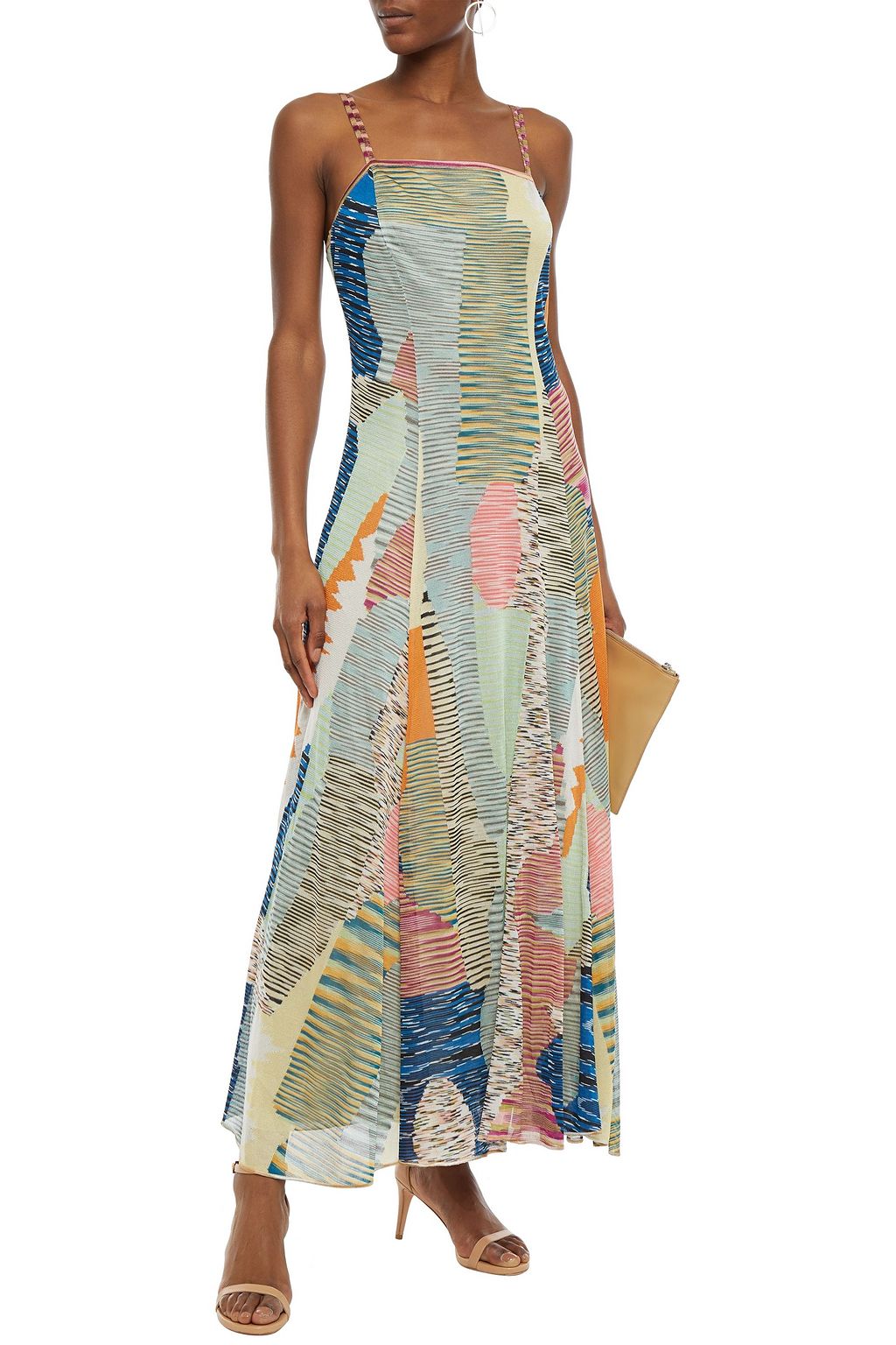MISSONI Patchwork-effect crochet-knit maxi dress