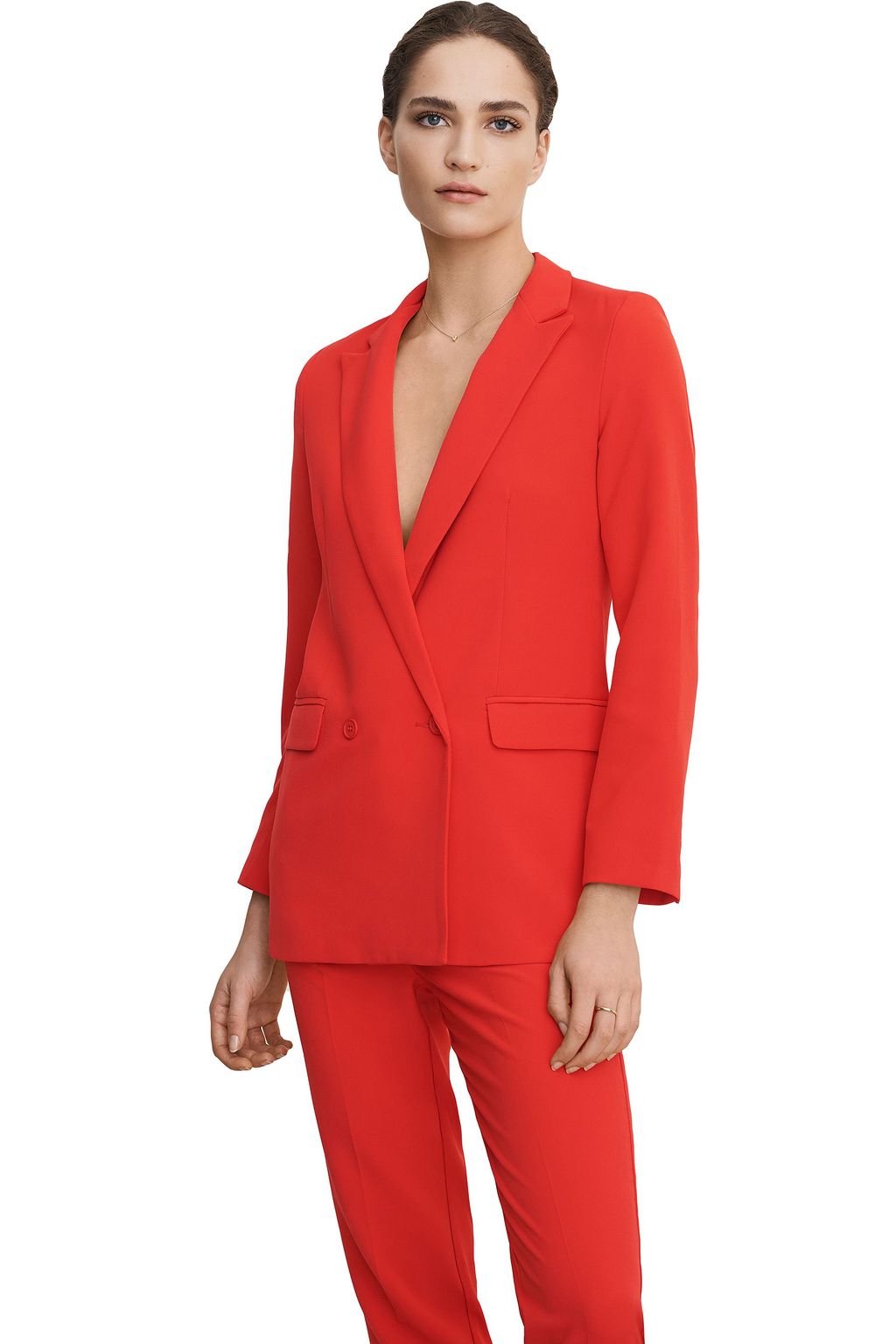 IRIS & INK Luca double-breasted crepe blazer