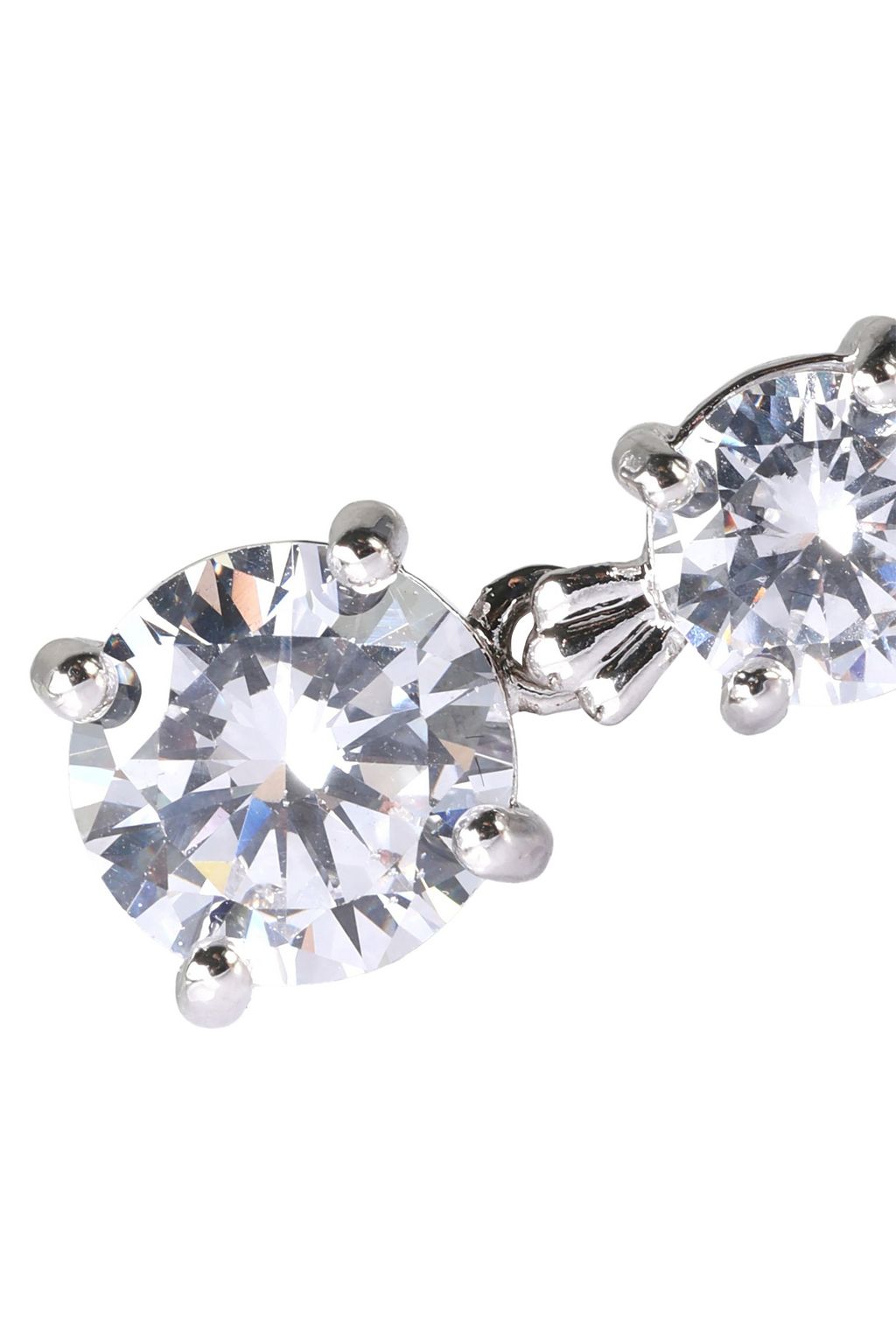 CZ BY KENNETH JAY LANE Silver-tone crystal earrings