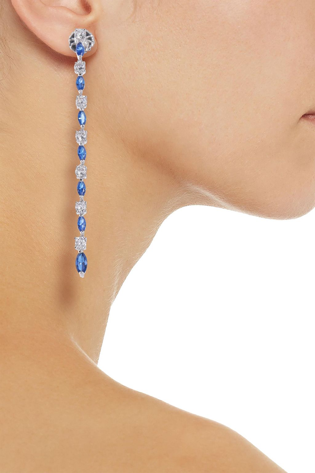 CZ BY KENNETH JAY LANE Silver-tone crystal earrings
