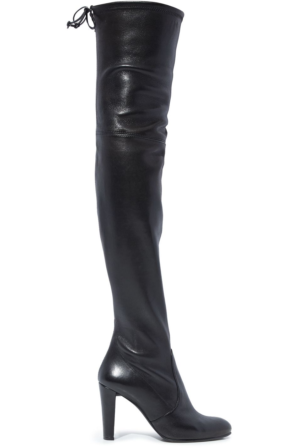 stuart weitzman black leather booties