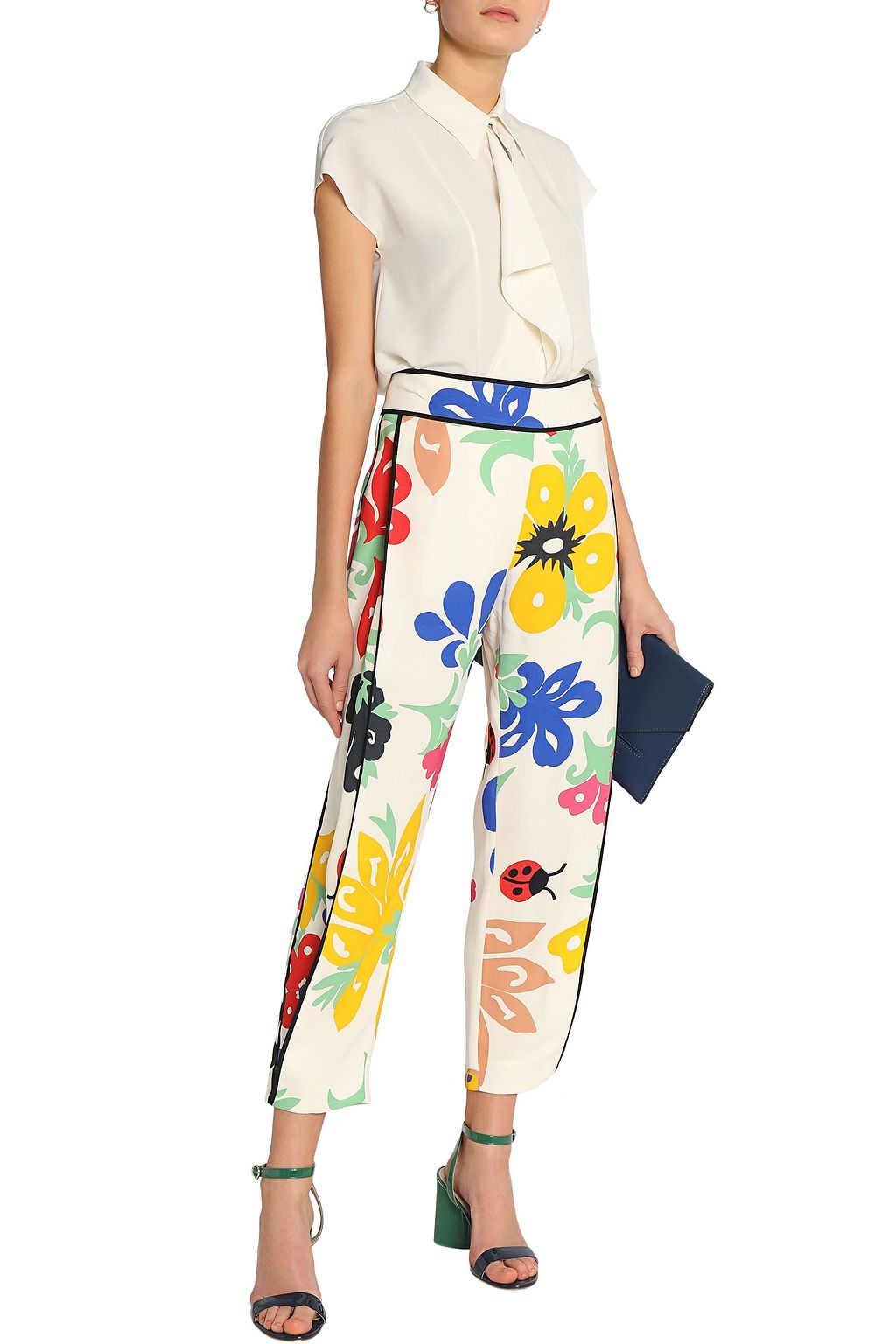 VICTORIA, VICTORIA BECKHAM クレープ ワイドレッグ パンツ