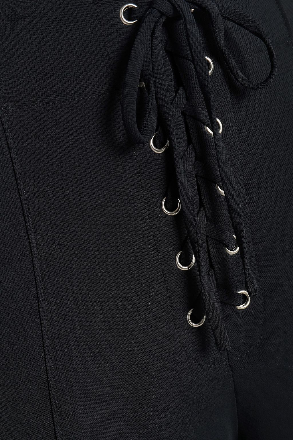 A.L.C. Lace-up crepe shorts