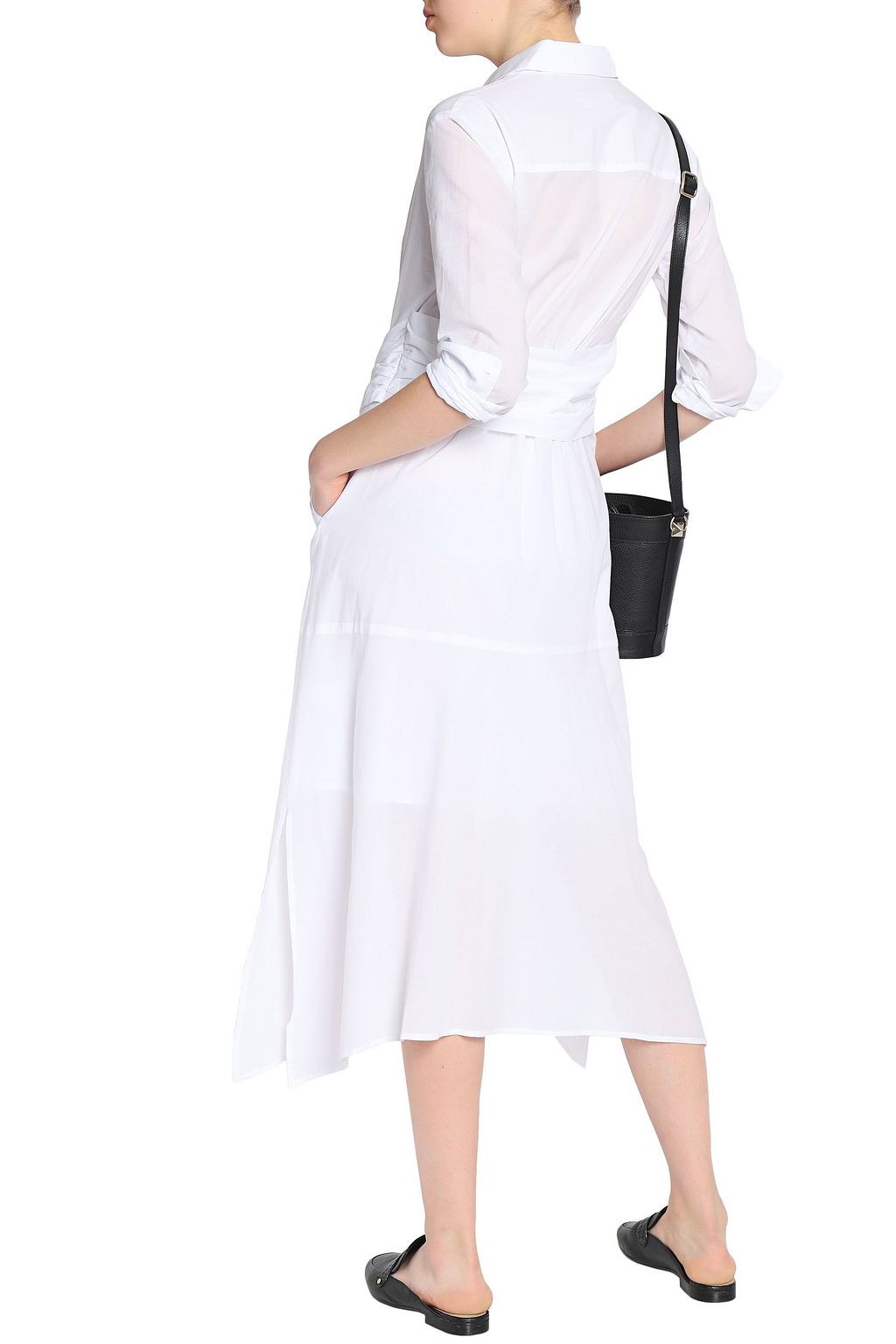 A.L.C. Asymmetric mousseline-cotton midi dress
