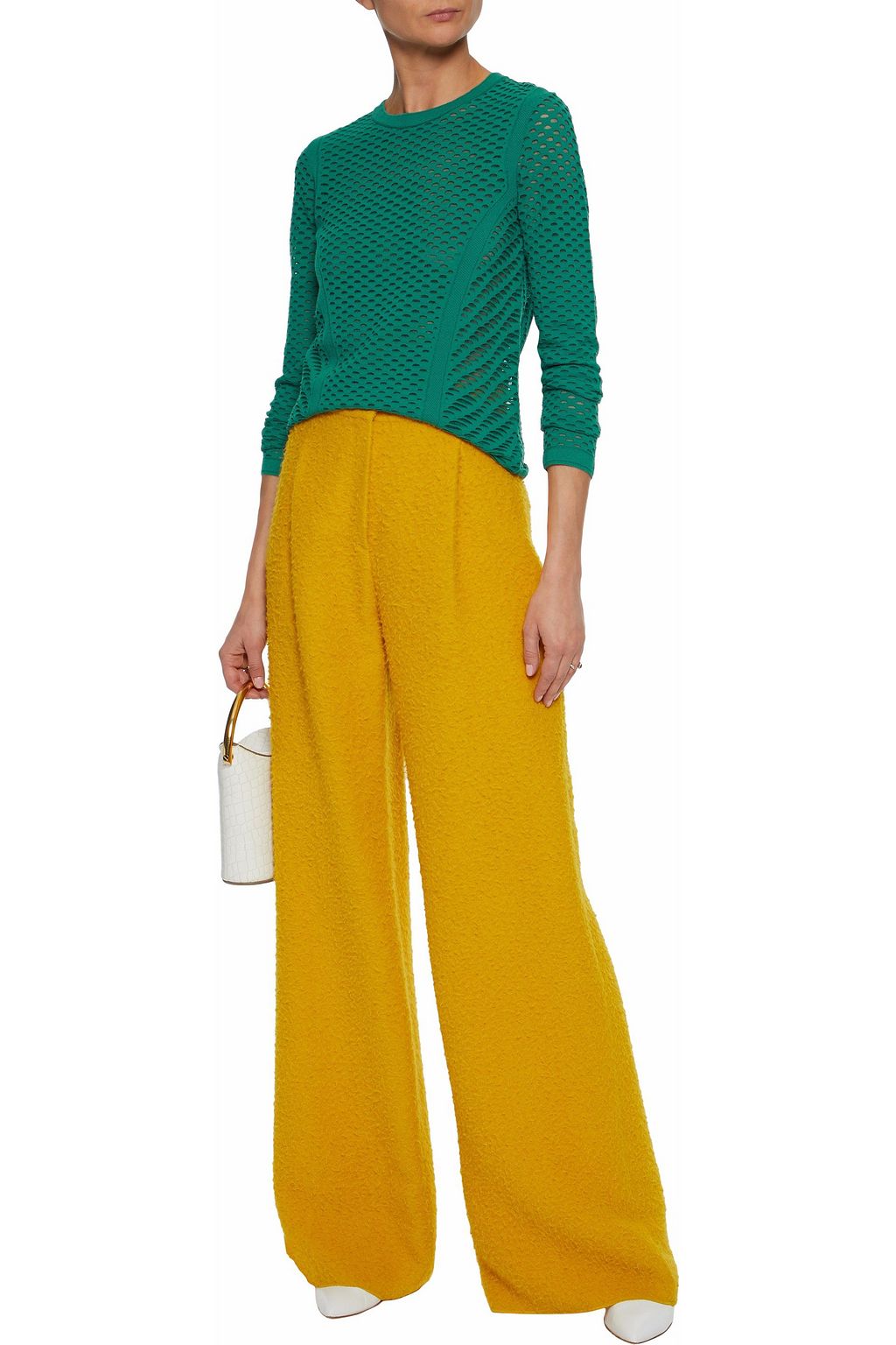 M MISSONI Open and crochet-knit top