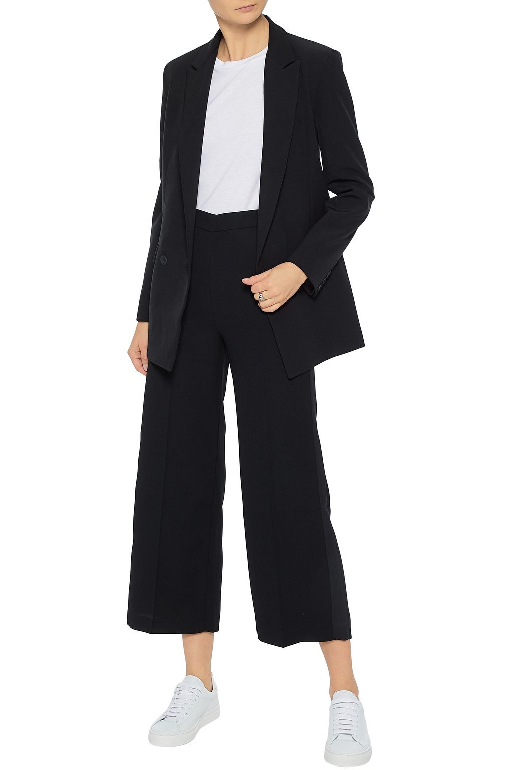 IRIS & INK Double-breasted crepe blazer