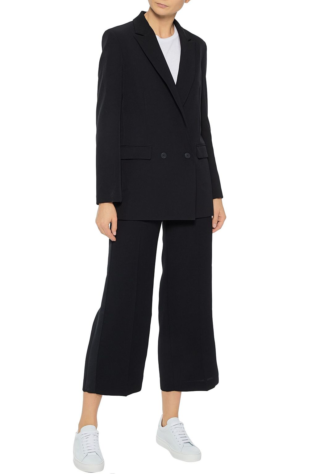 IRIS & INK Double-breasted crepe blazer