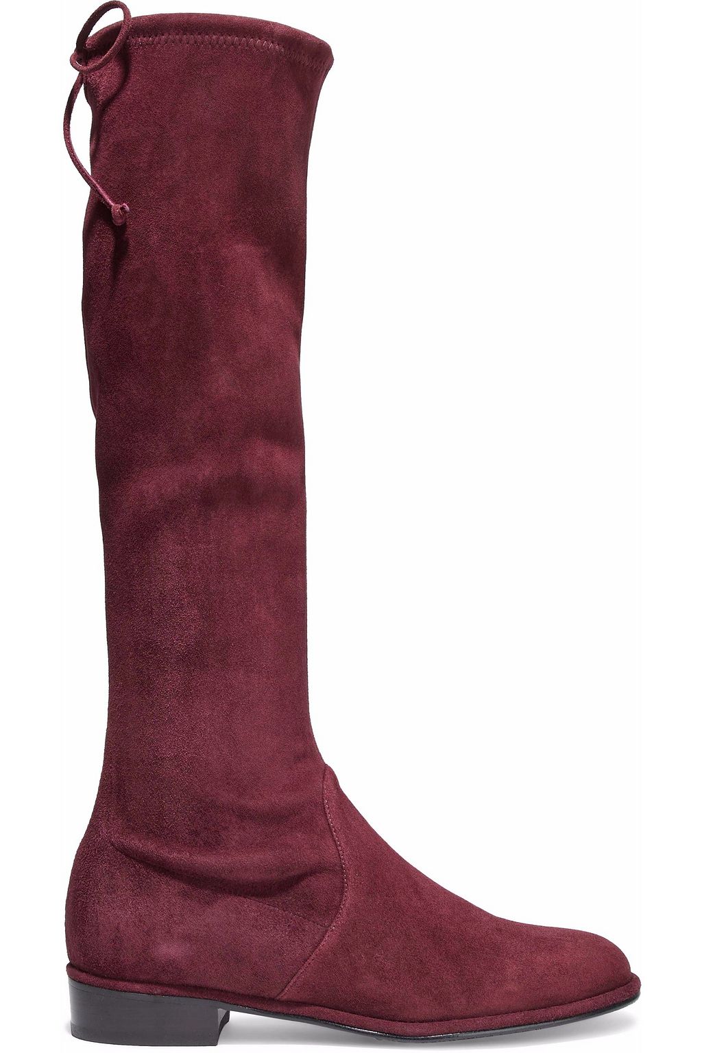 burgundy suede over the knee boots