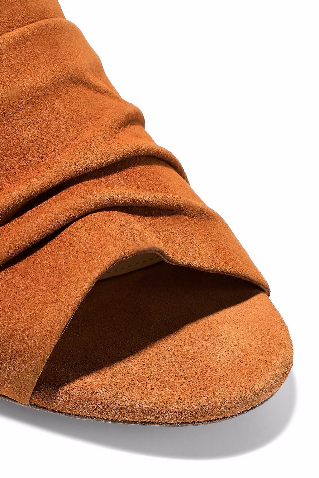 ALEXANDRE BIRMAN Ruched suede mules