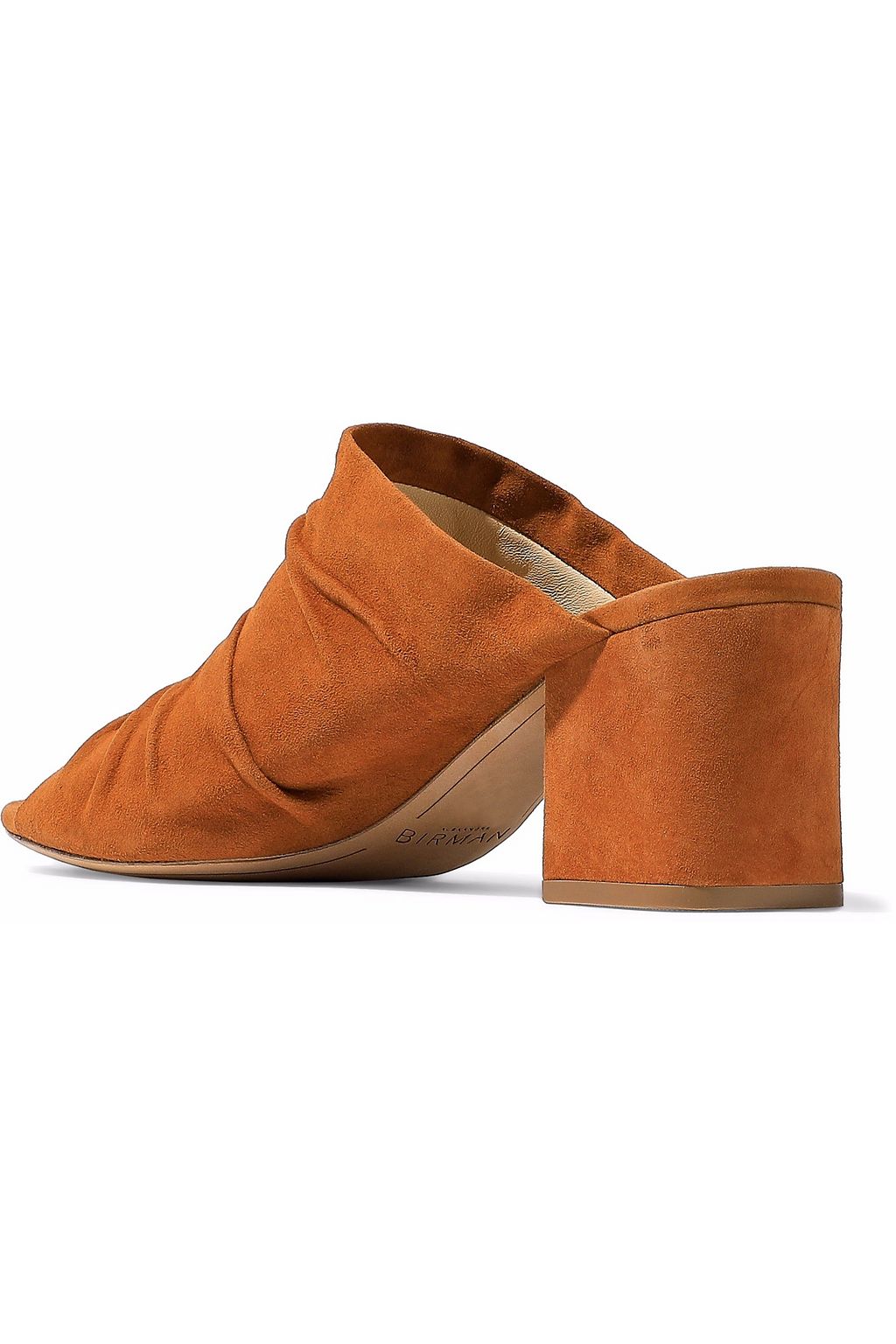 ALEXANDRE BIRMAN Ruched suede mules