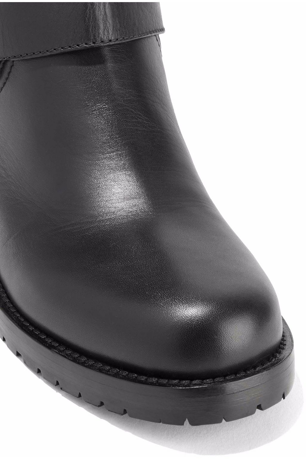 VALENTINO GARAVANI Buckled studded leather boots