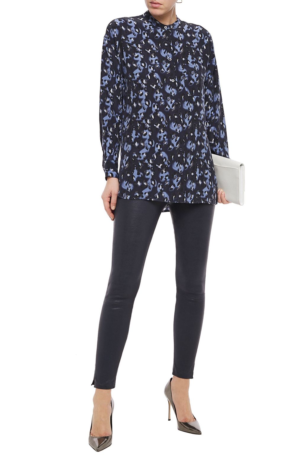 EQUIPMENT Printed silk top