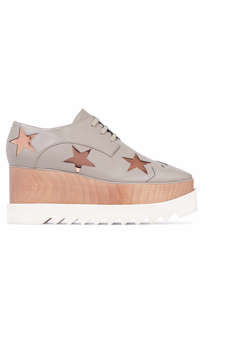 STELLA McCARTNEY Metallic appliquéd faux leather platform sneakers