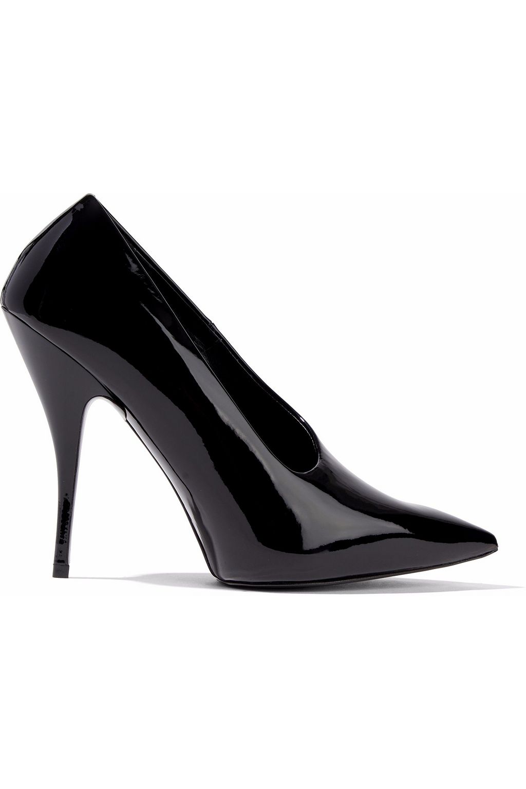 faux patent leather pumps