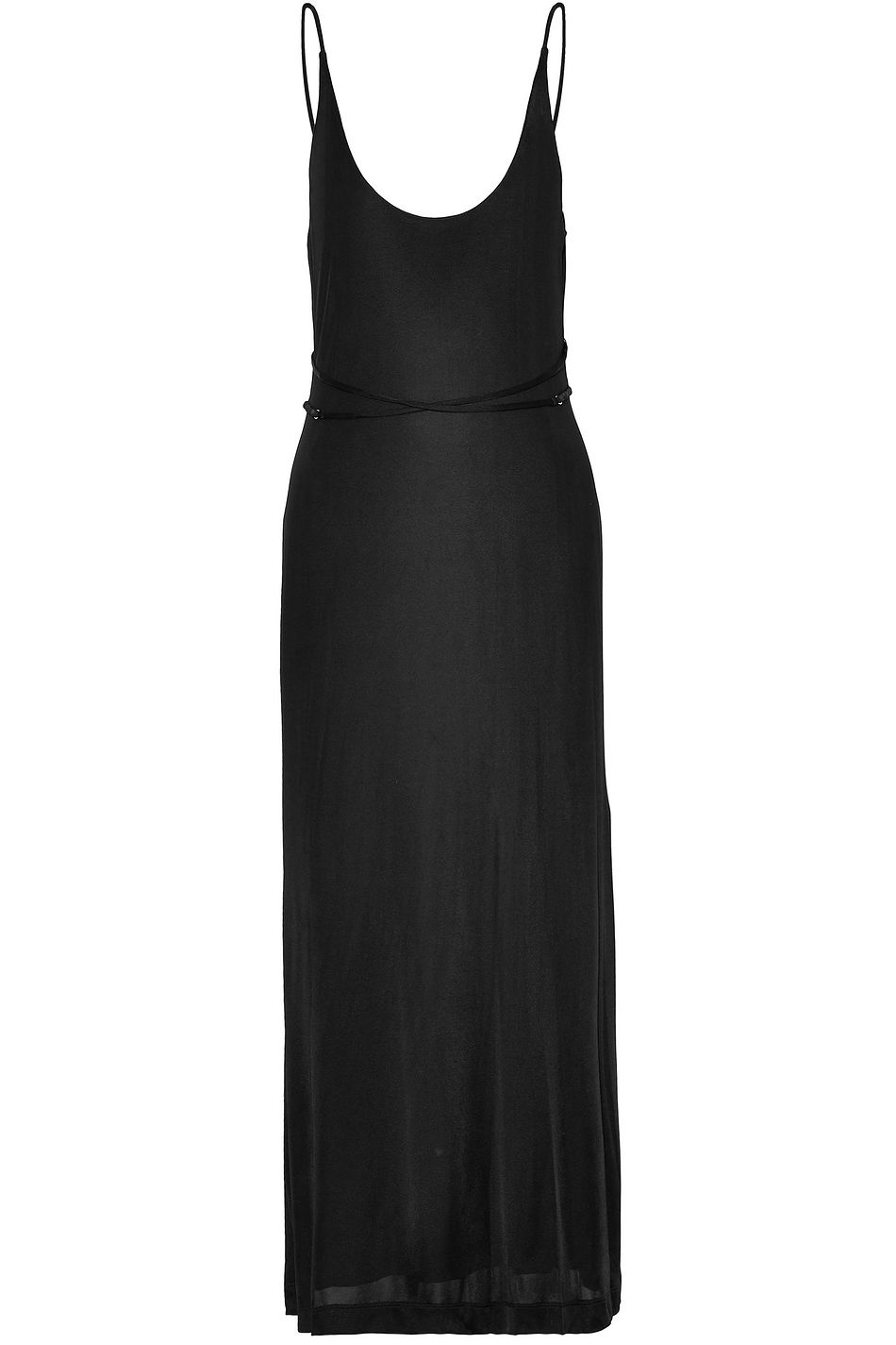 Silk trimmed jersey maxi slip dress Silk trimmed jersey maxi slip dress