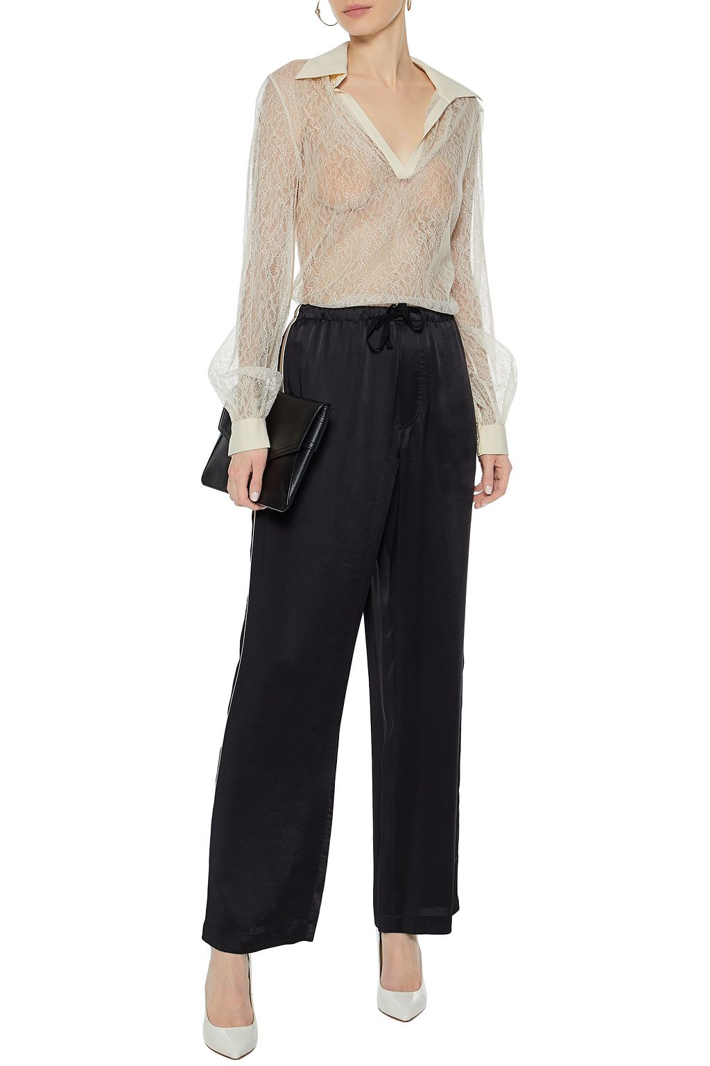 BRUNELLO CUCINELLI Satin wide-leg pants