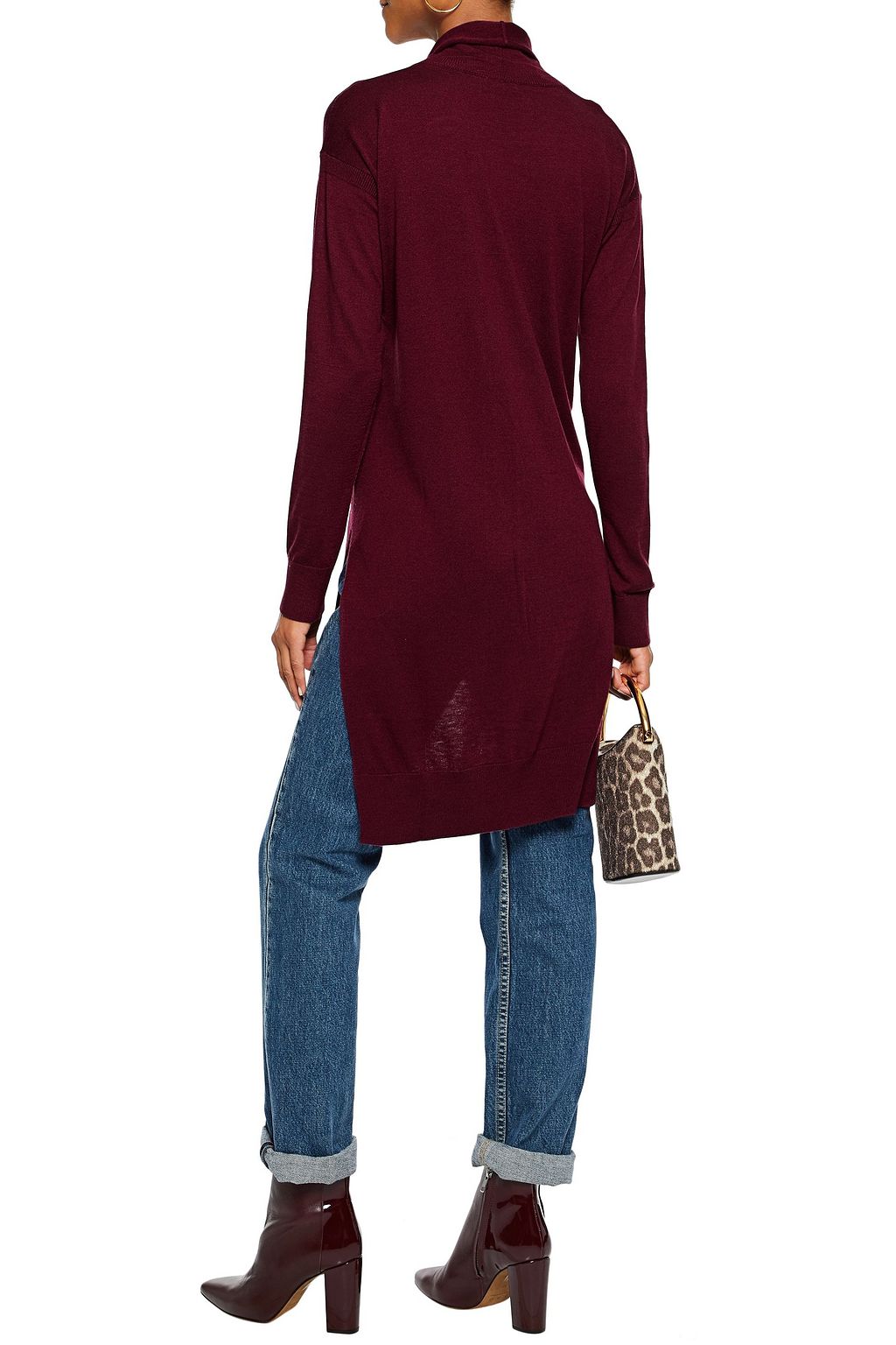 SPLENDID Asymmetric knitted turtleneck sweater