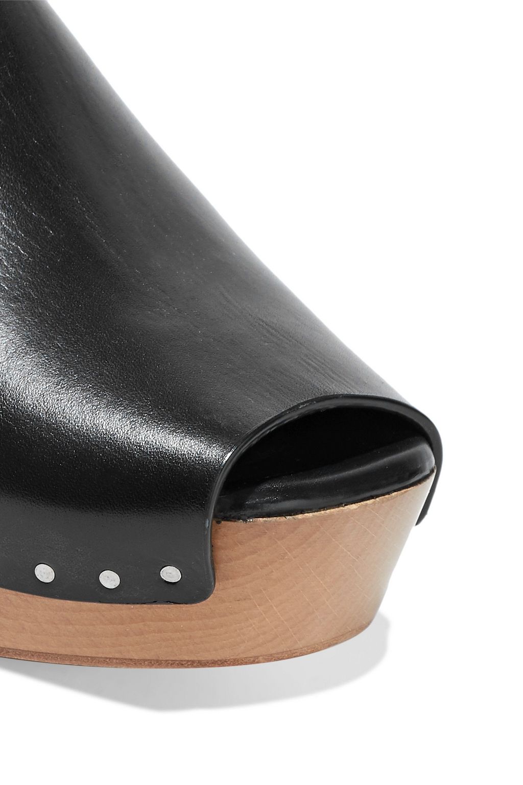 RICK OWENS Leather platform mules