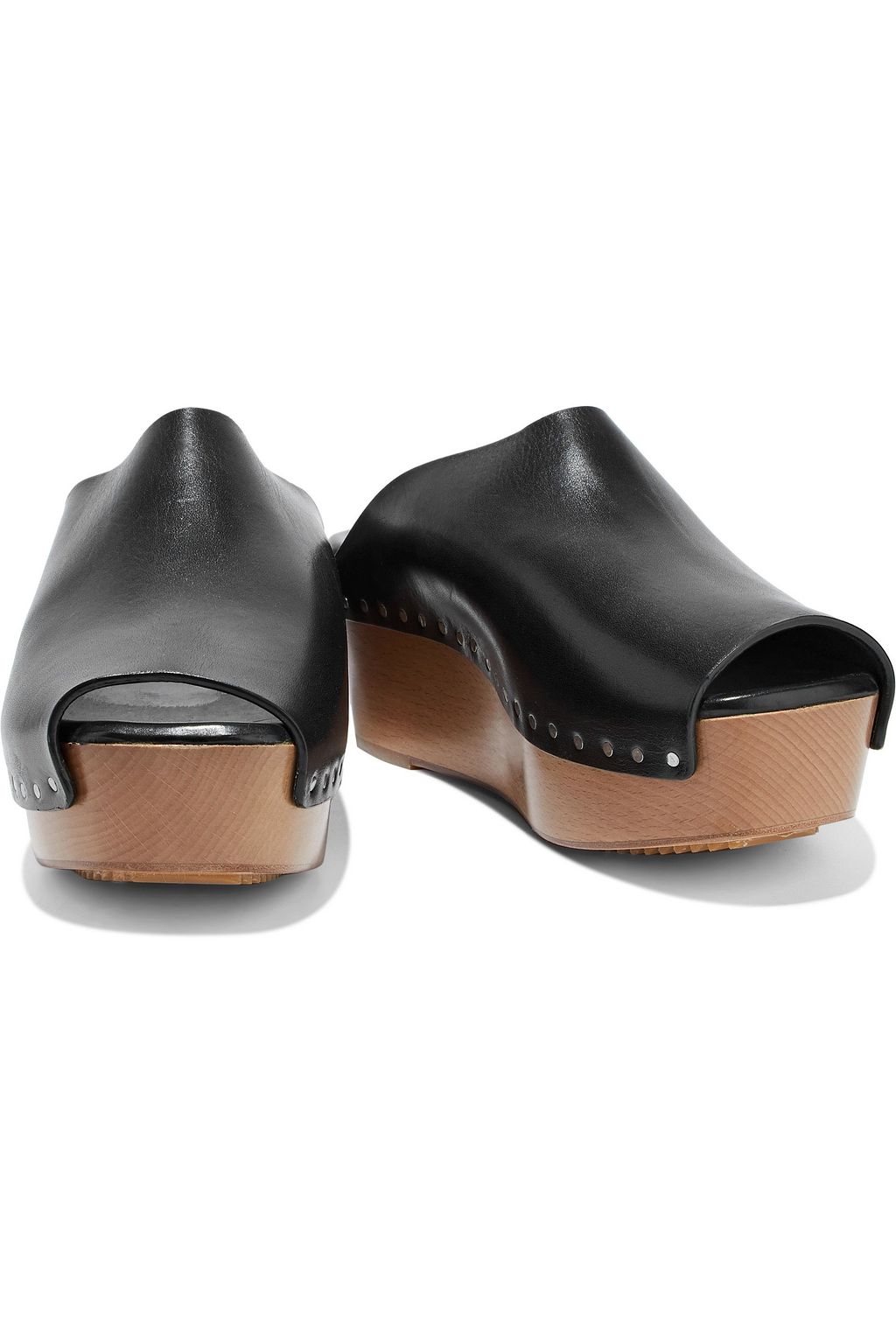 RICK OWENS Leather platform mules