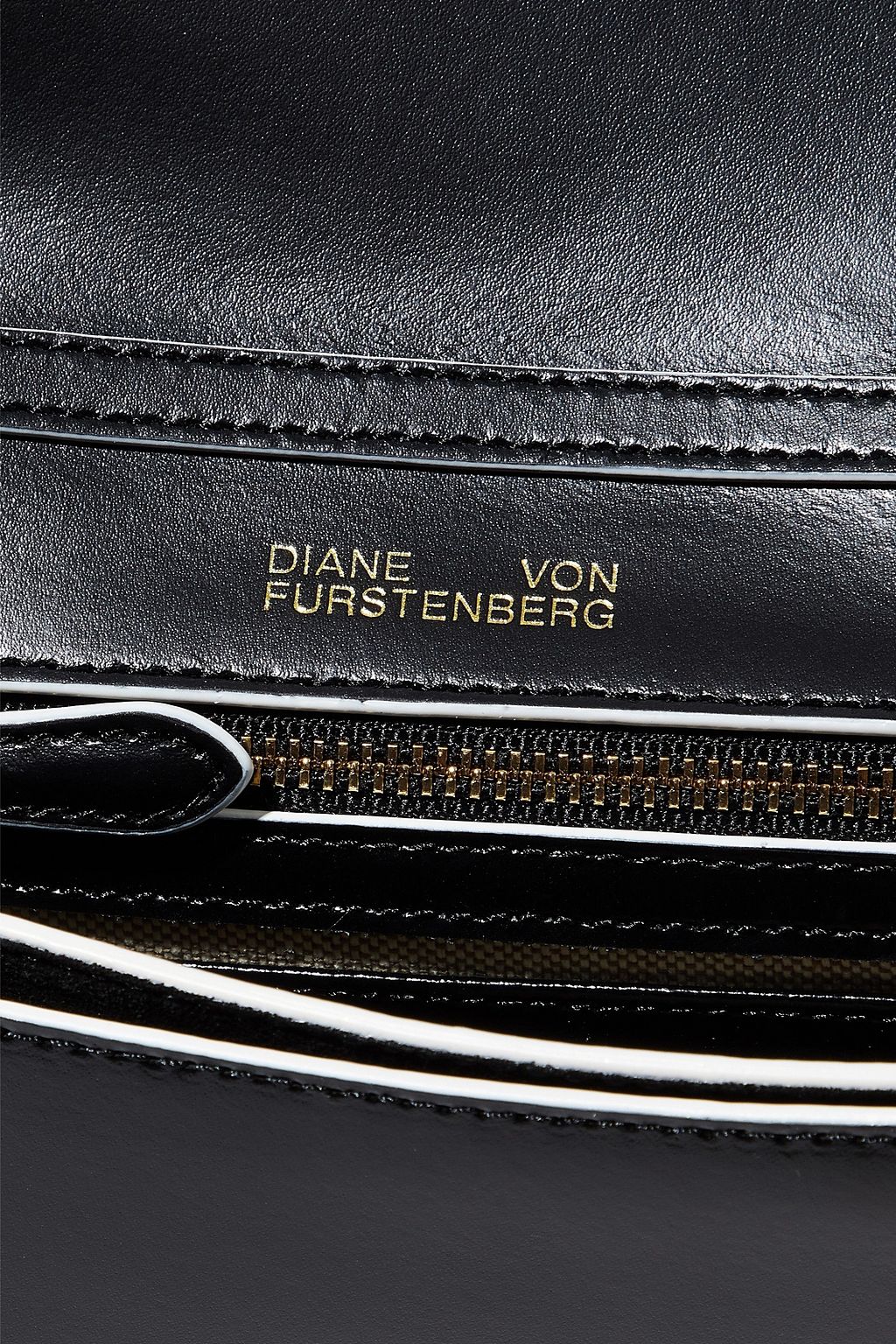 DIANE VON FURSTENBERG Soiree patent-leather shoulder bag