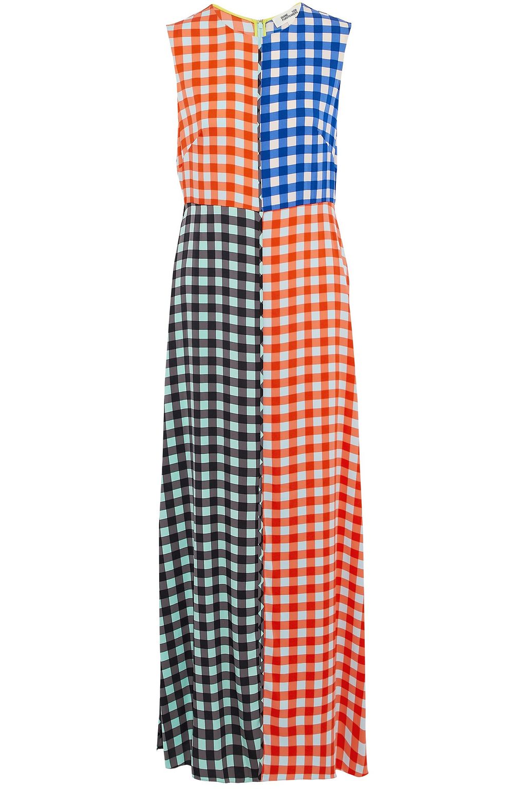 dvf paneled maxi dress